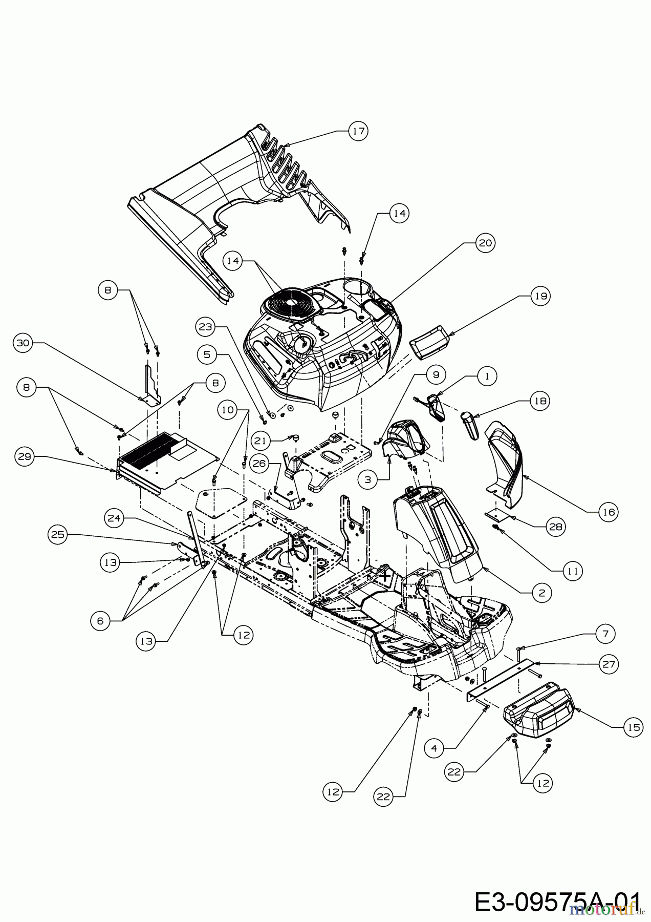  Wolf-Garten Rasentraktoren Scooter Pro Hydro 13A221HD650  (2016) Frontgewicht, Verkleidungen