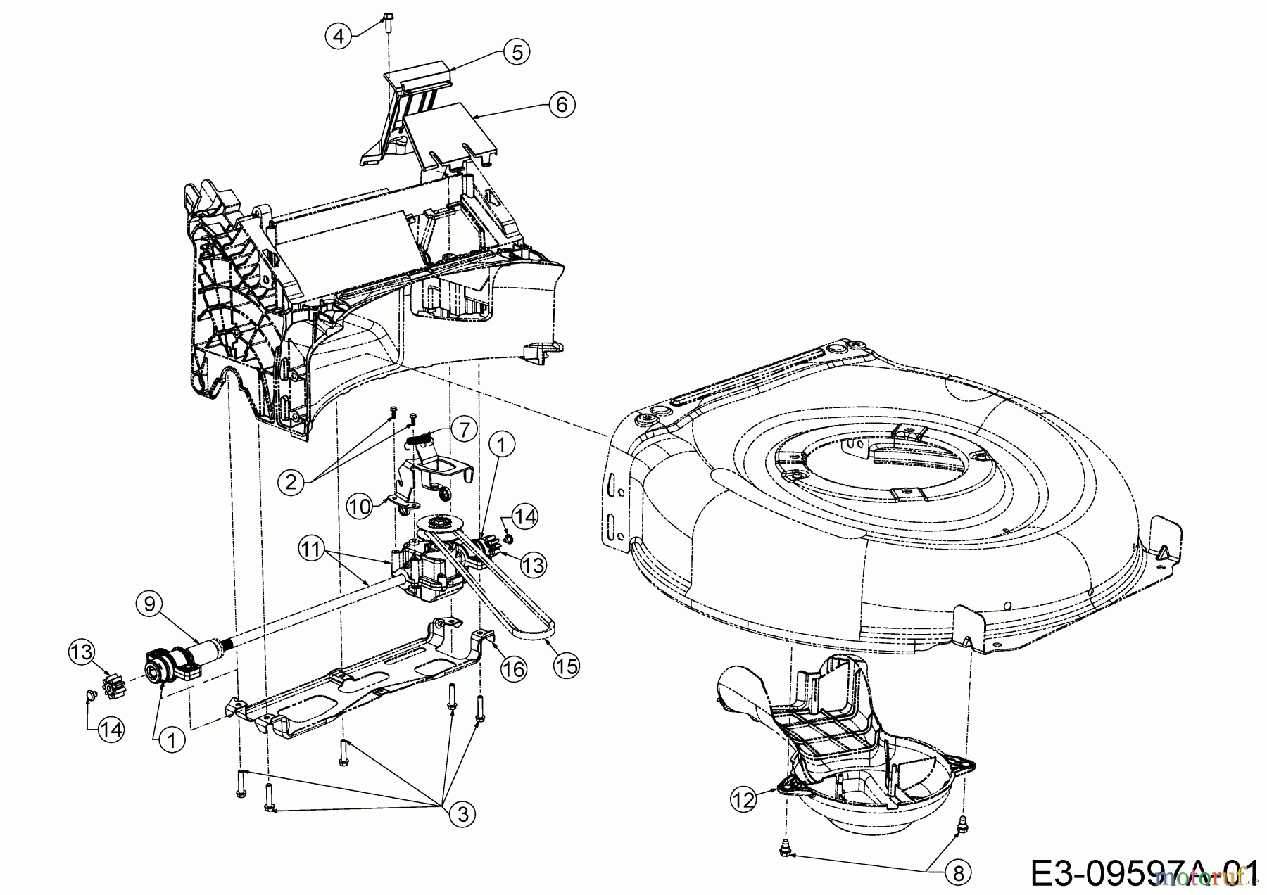  Wolf-Garten Motormäher mit Antrieb Expert 420 A 12B-LUSC650  (2016) Getriebe, Keilriemen