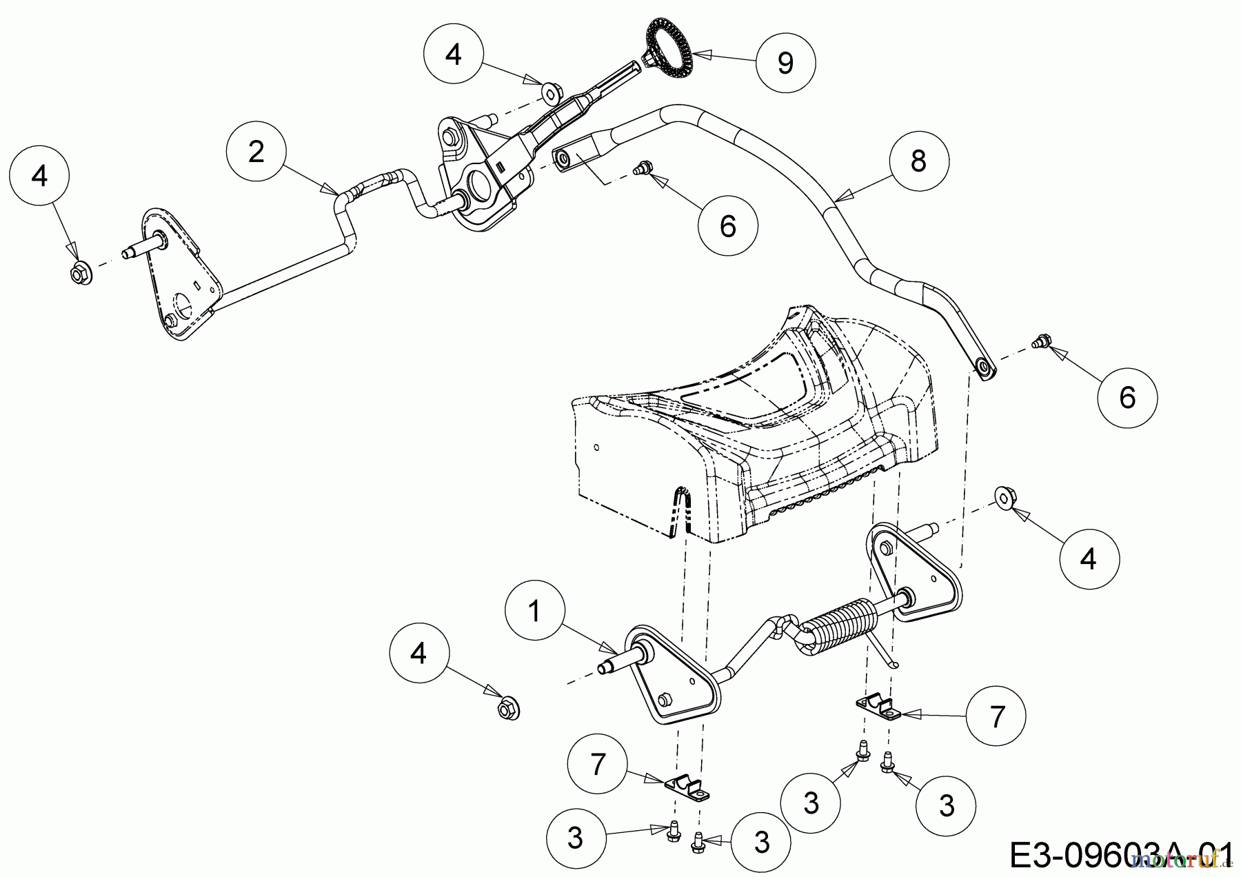  Wolf-Garten Motormäher mit Antrieb Expert 420 A 12B-LUSC650  (2016) Achsen, Höhenverstellung