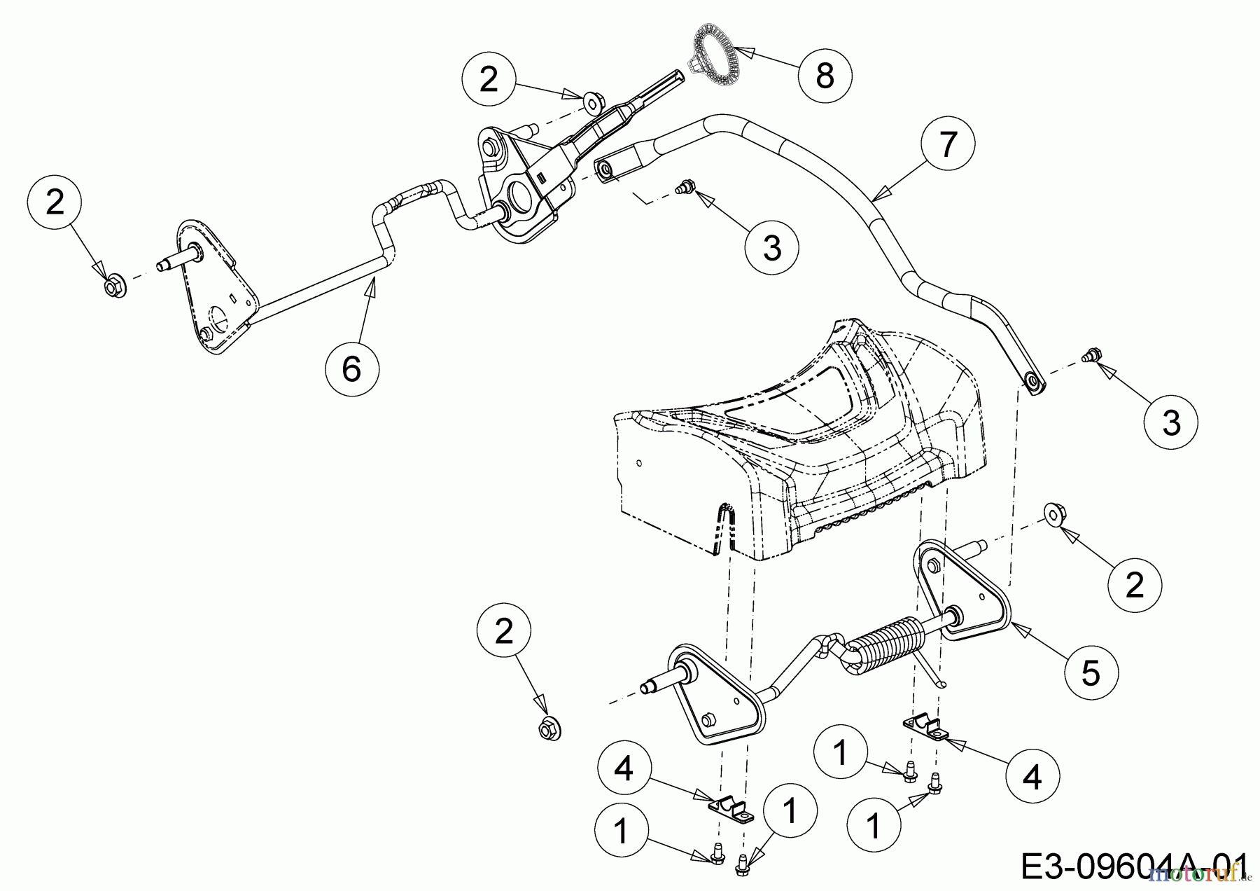  Wolf-Garten Motormäher mit Antrieb AT 420 AHHW 12B-LVCQ650  (2018) Achsen, Höhenverstellung