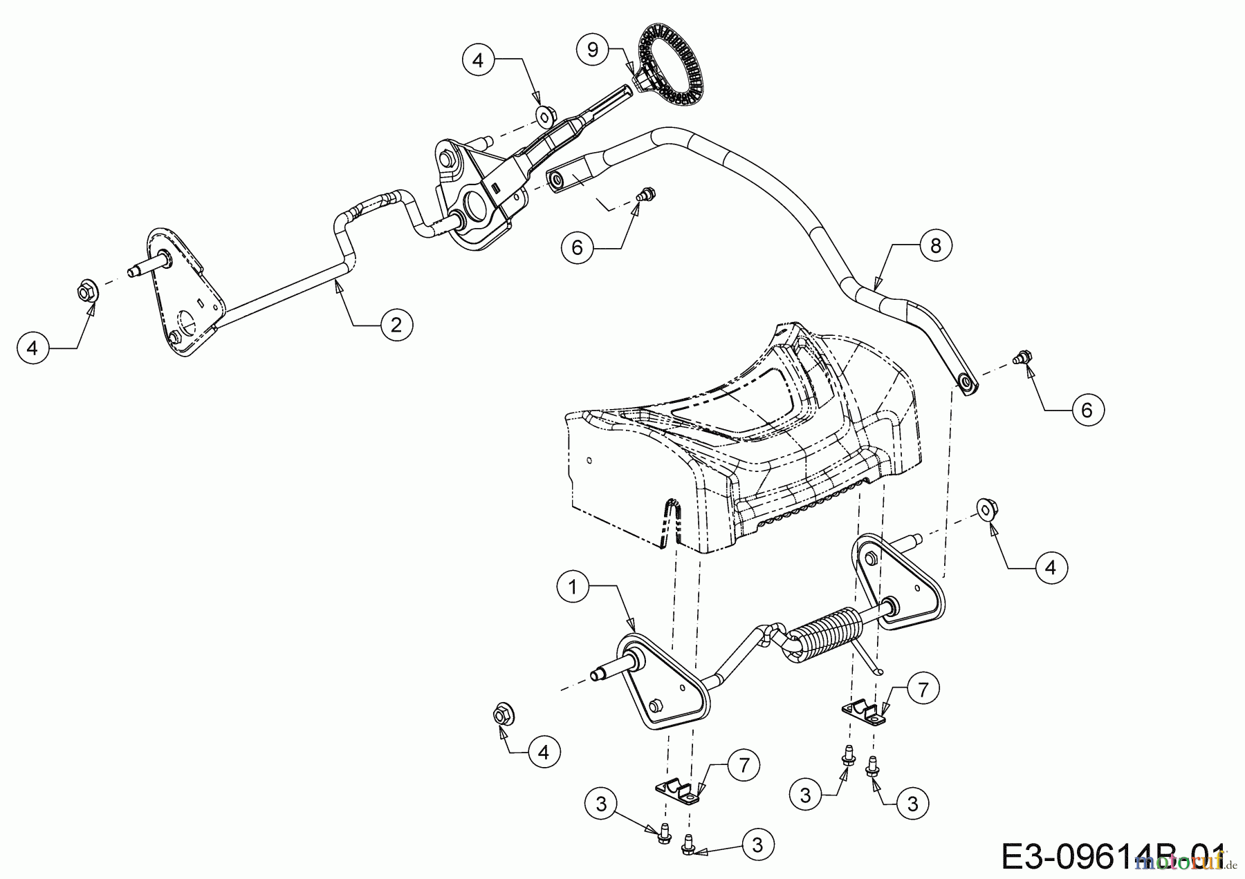  Wolf-Garten Motormäher mit Antrieb Expert 460 A 12C-TUKC650 (2019) Achsen, Höhenverstellung