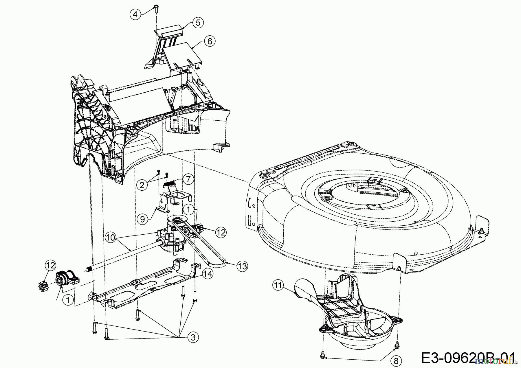  Wolf-Garten Motormäher mit Antrieb ST 4600 AHWES 12BETRS7650  (2018) Getriebe, Keilriemen