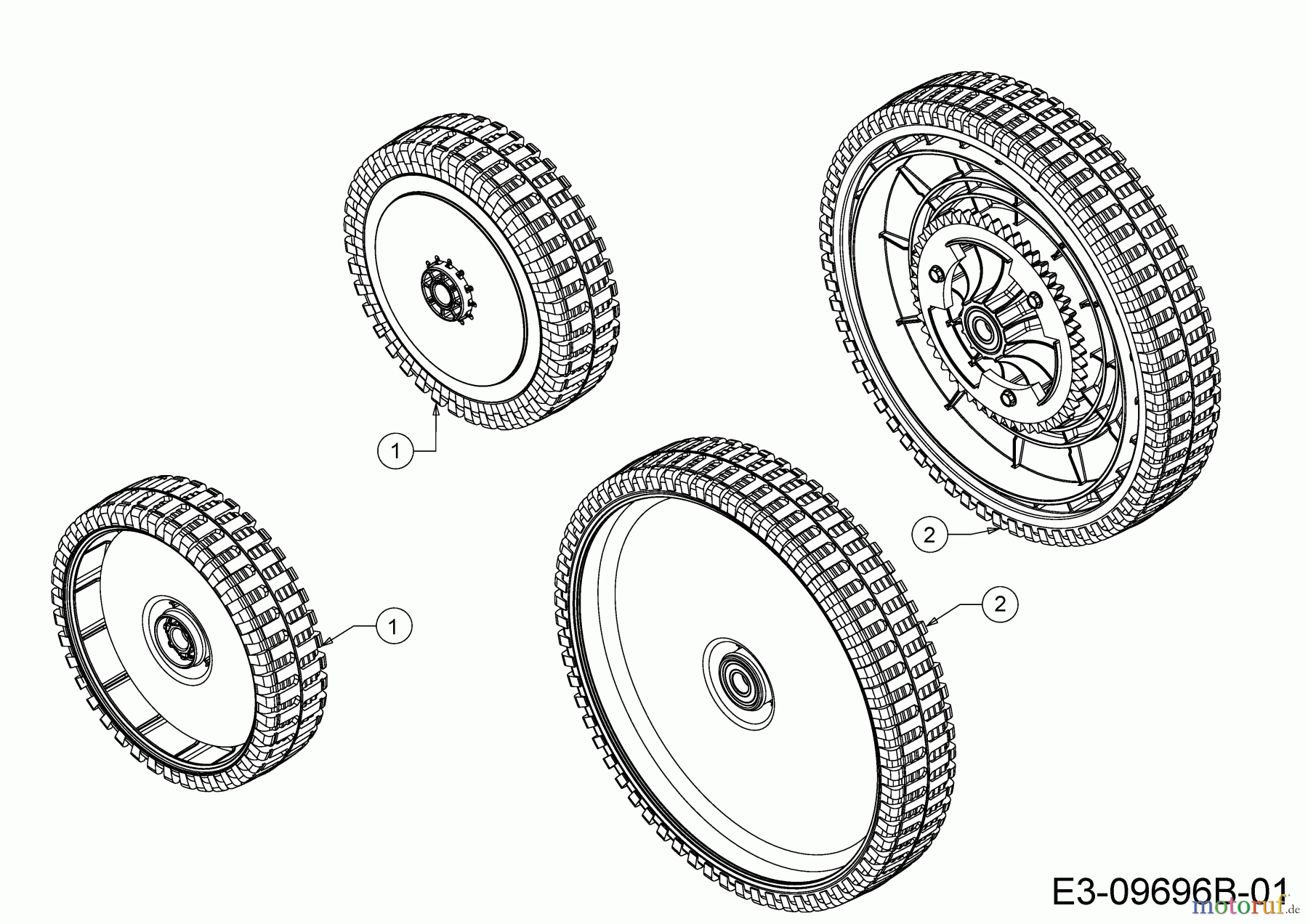  Wolf-Garten Motormäher mit Antrieb A 420 AVHW 12AQLV5B650 (2020) Räder