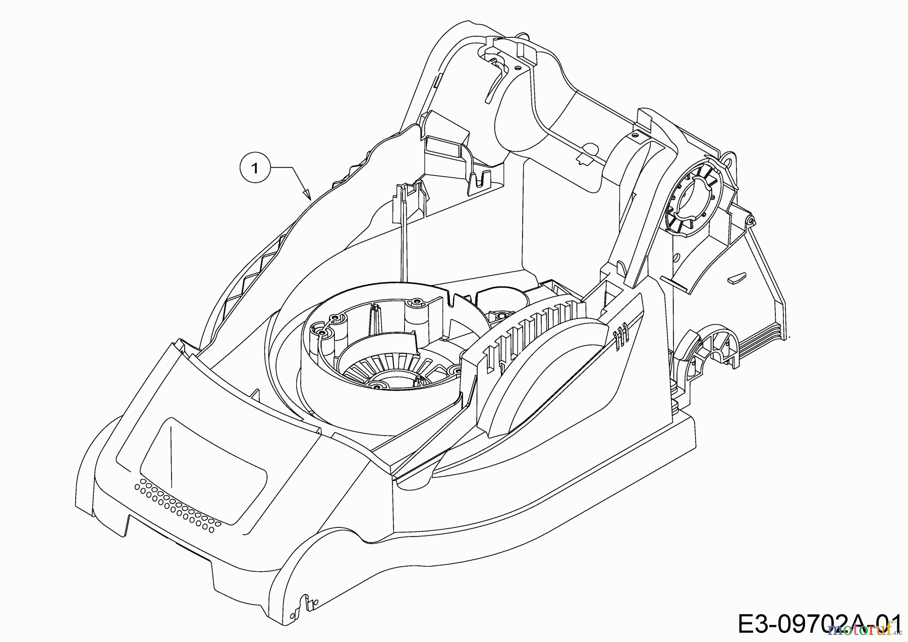  Wolf-Garten Elektromäher mit Antrieb Expert 40 EA 18CRH1K-650  (2017) Mähwerksgehäuse