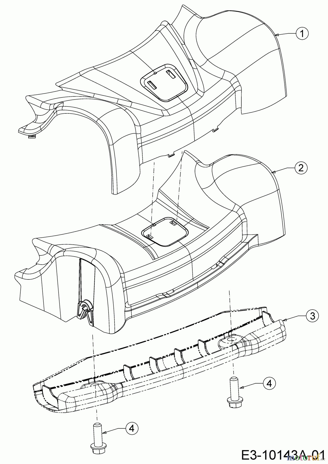  Wolf-Garten Motormäher mit Antrieb Expert 530 A 12C-PUKC650  (2018) Abdeckung Vorderachse