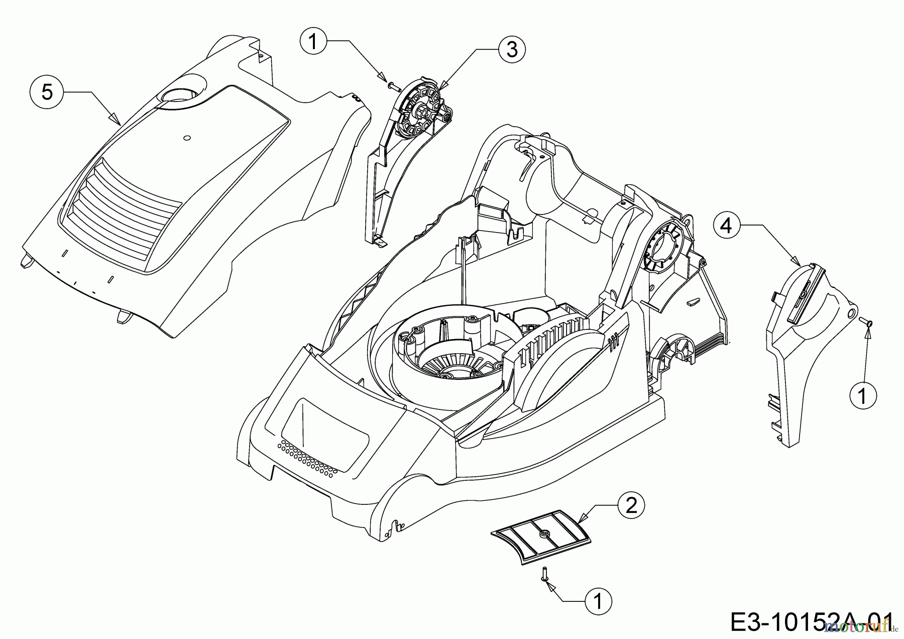  Wolf-Garten Elektromäher Expert 40 E 18CWH1K-C50  (2014) Abdeckungen