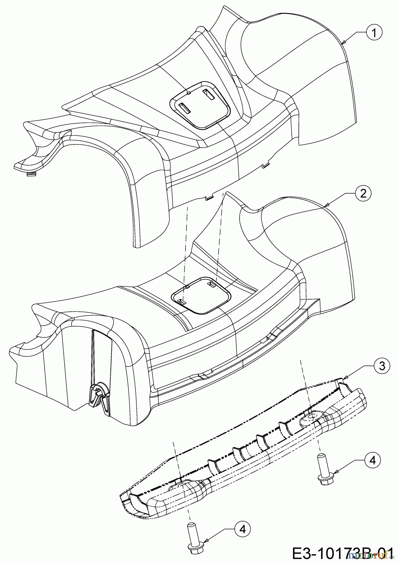  Wolf-Garten Motormäher mit Antrieb A 530 ASPHWIS 12BYPV7E650 (2019) Abdeckung Vorderachse