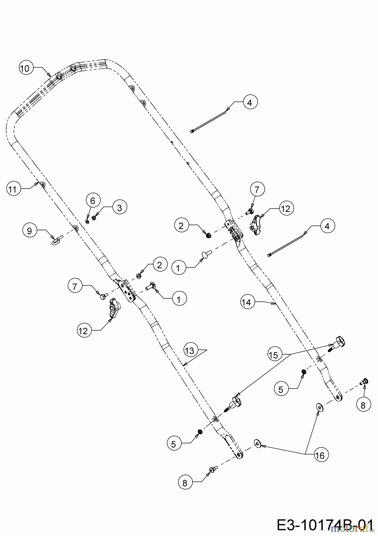  Wolf-Garten Motormäher mit Antrieb A 5300 A 12B-POKC650 (2019) Holm