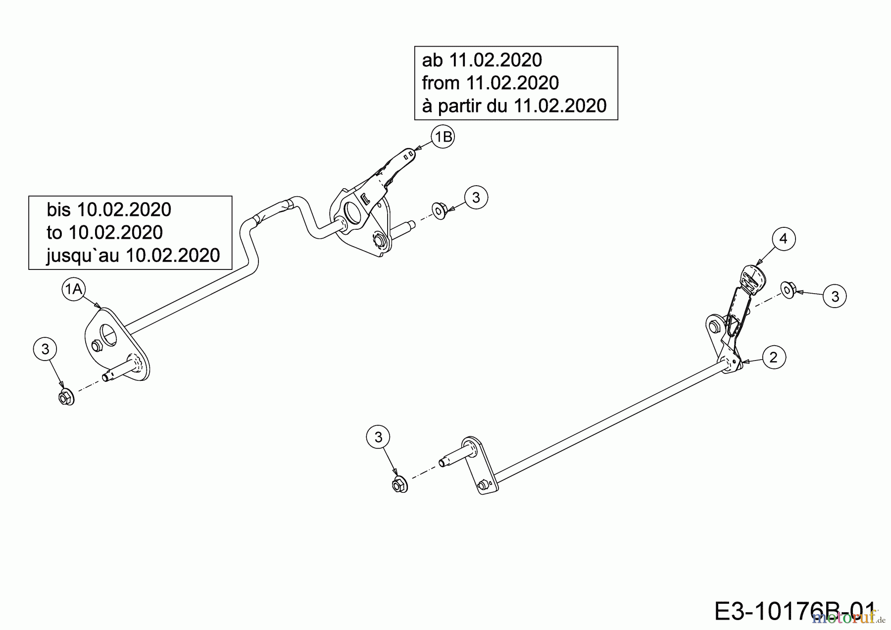  Wolf-Garten Motormäher mit Antrieb A 5300 A 12A-POKC650 (2020) Achsen, Höhenverstellung