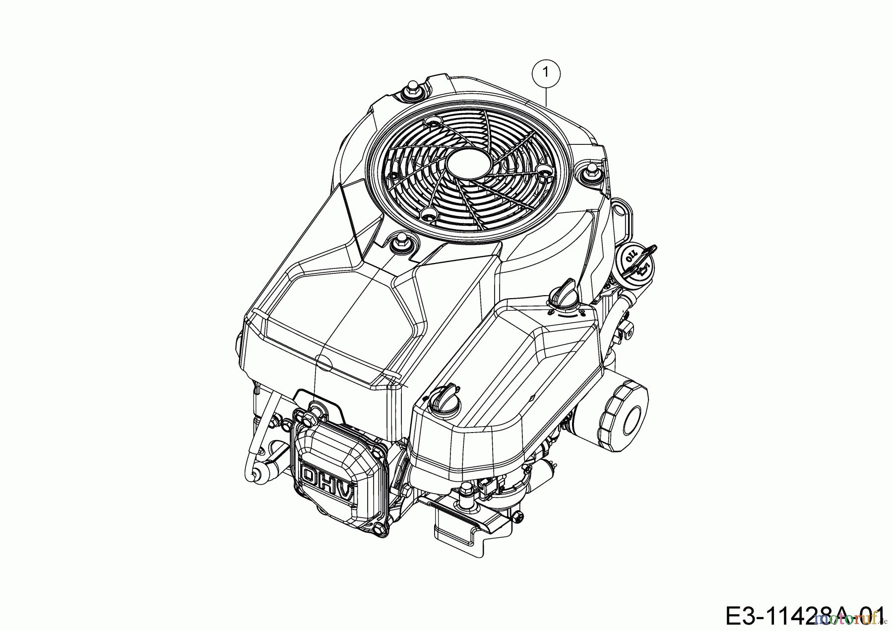  Wolf-Garten Rasentraktoren 92.165 H 13IN71WE650  (2020) Motor