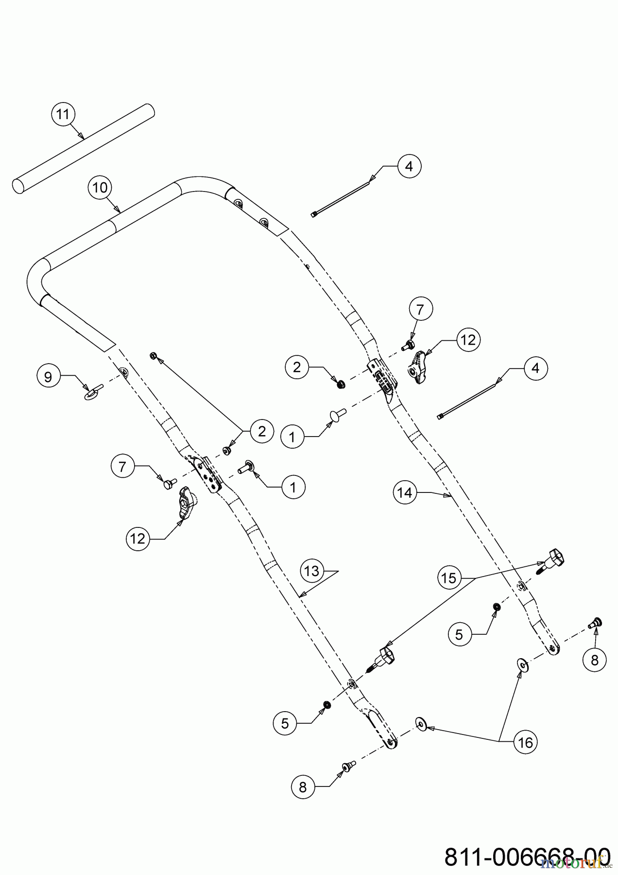  Wolf-Garten Motormäher mit Antrieb A 5300 A 12D-POKC650 (2023) Holm