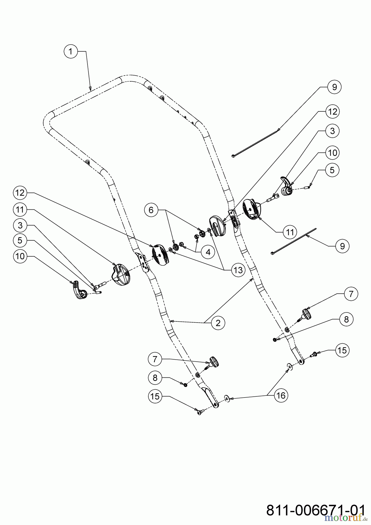  Wolf-Garten Motormäher mit Antrieb A 460 ASPHWIS 12DYTVB9650 (2022) Holm