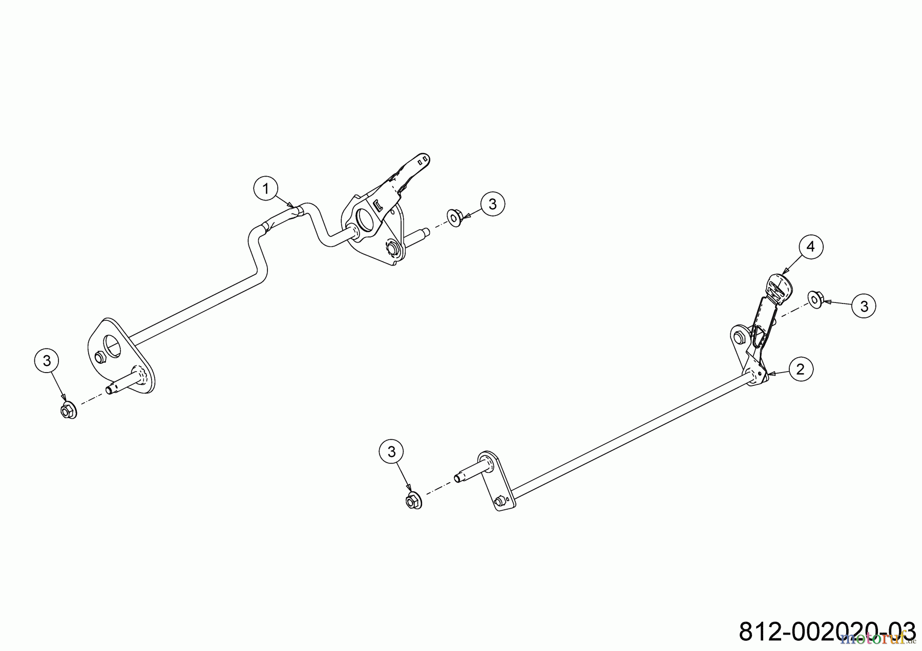  Wolf-Garten Motormäher mit Antrieb A 5300 A 12D-POKC650 (2023) Achsen, Höhenverstellung