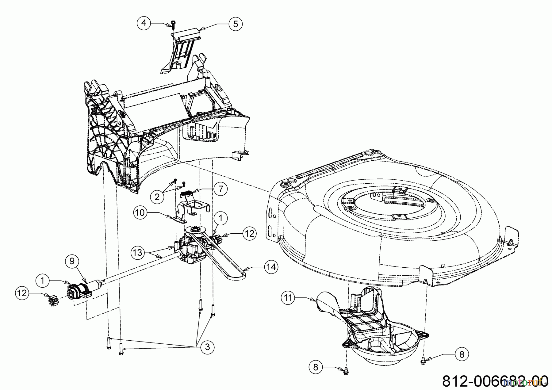  Wolf-Garten Motormäher mit Antrieb A 460 ASPHWIS 12CYTVB9650 (2021) Getriebe, Keilriemen