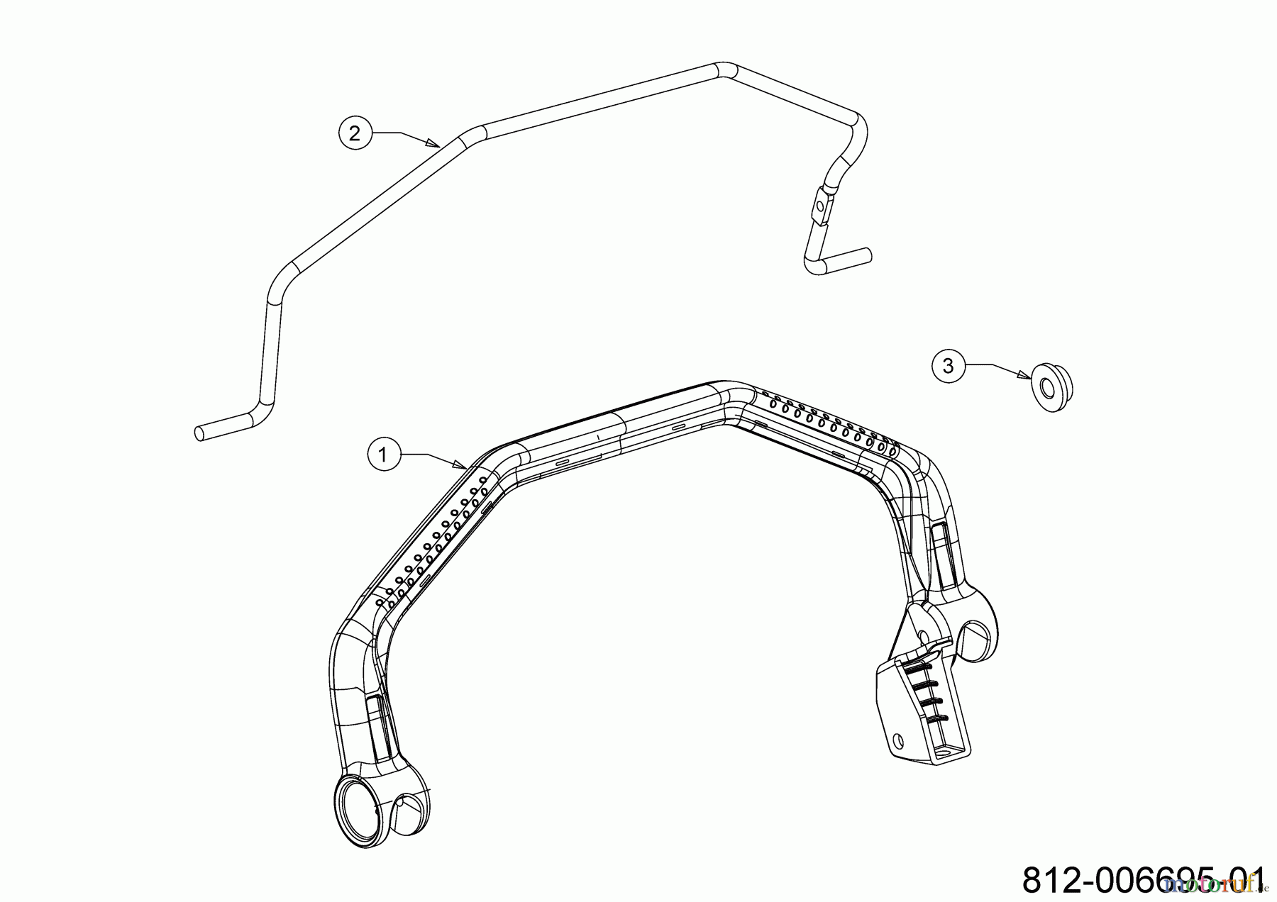  Wolf-Garten Motormäher mit Antrieb A 460 ASPHWIS 12DYTVB9650 (2022) Schaltbügel