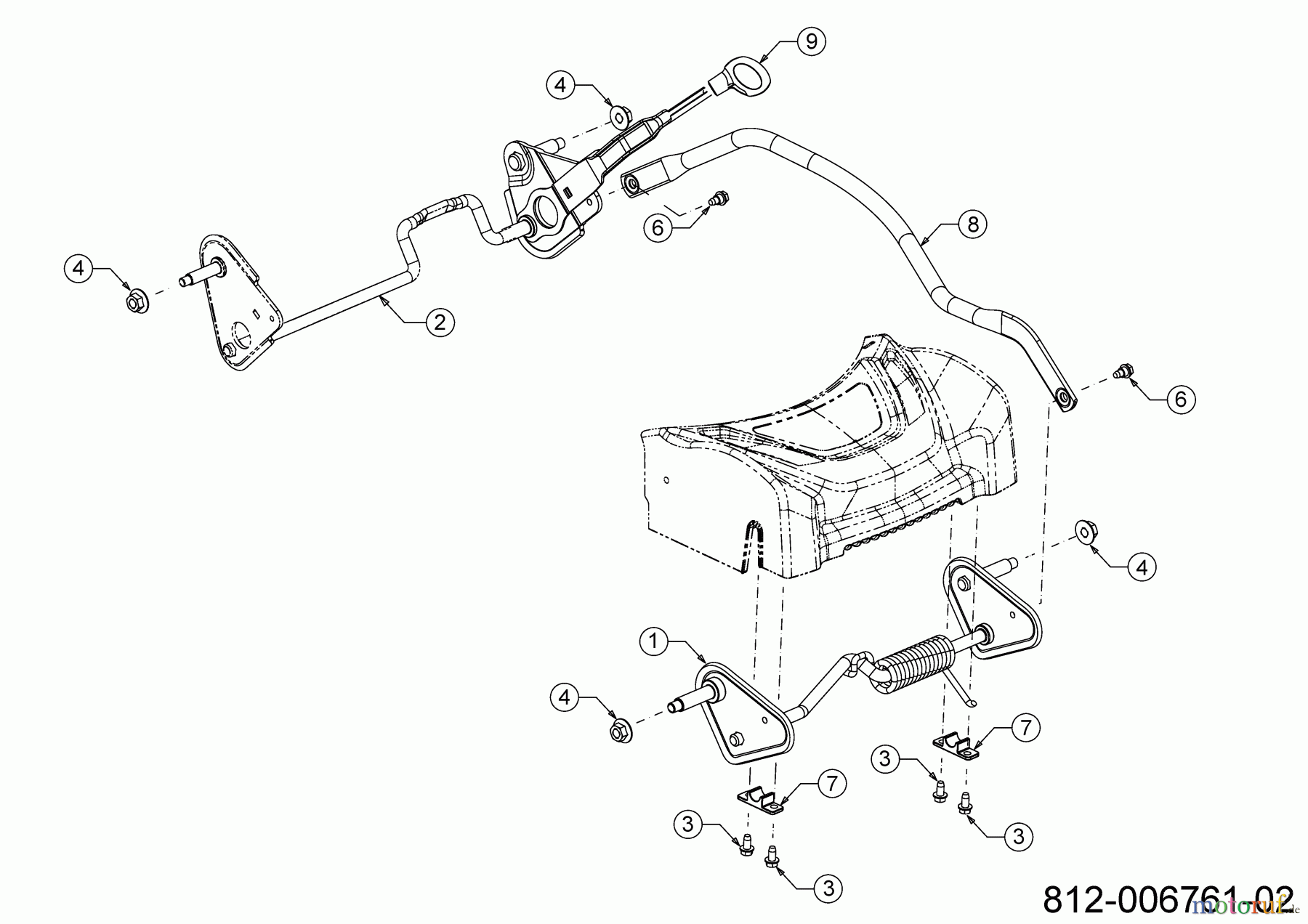  Wolf-Garten Motormäher mit Antrieb A 530 ASPHWIS 12AYPV8B650 (2023) Achsen, Höhenverstellung