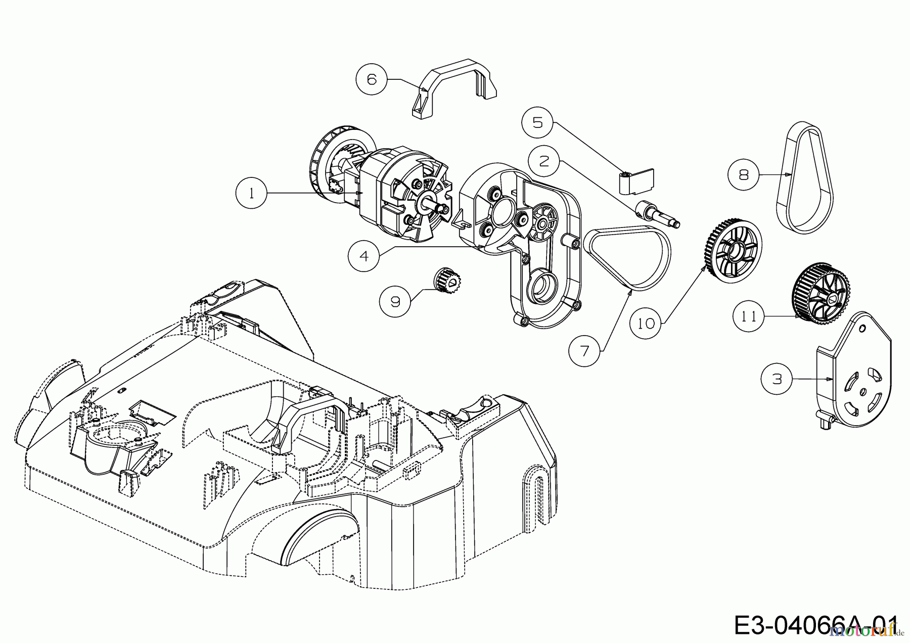  Wolf-Garten Elektrovertikutierer VA 378 E 16CFFHPA650 (2023) Antrieb