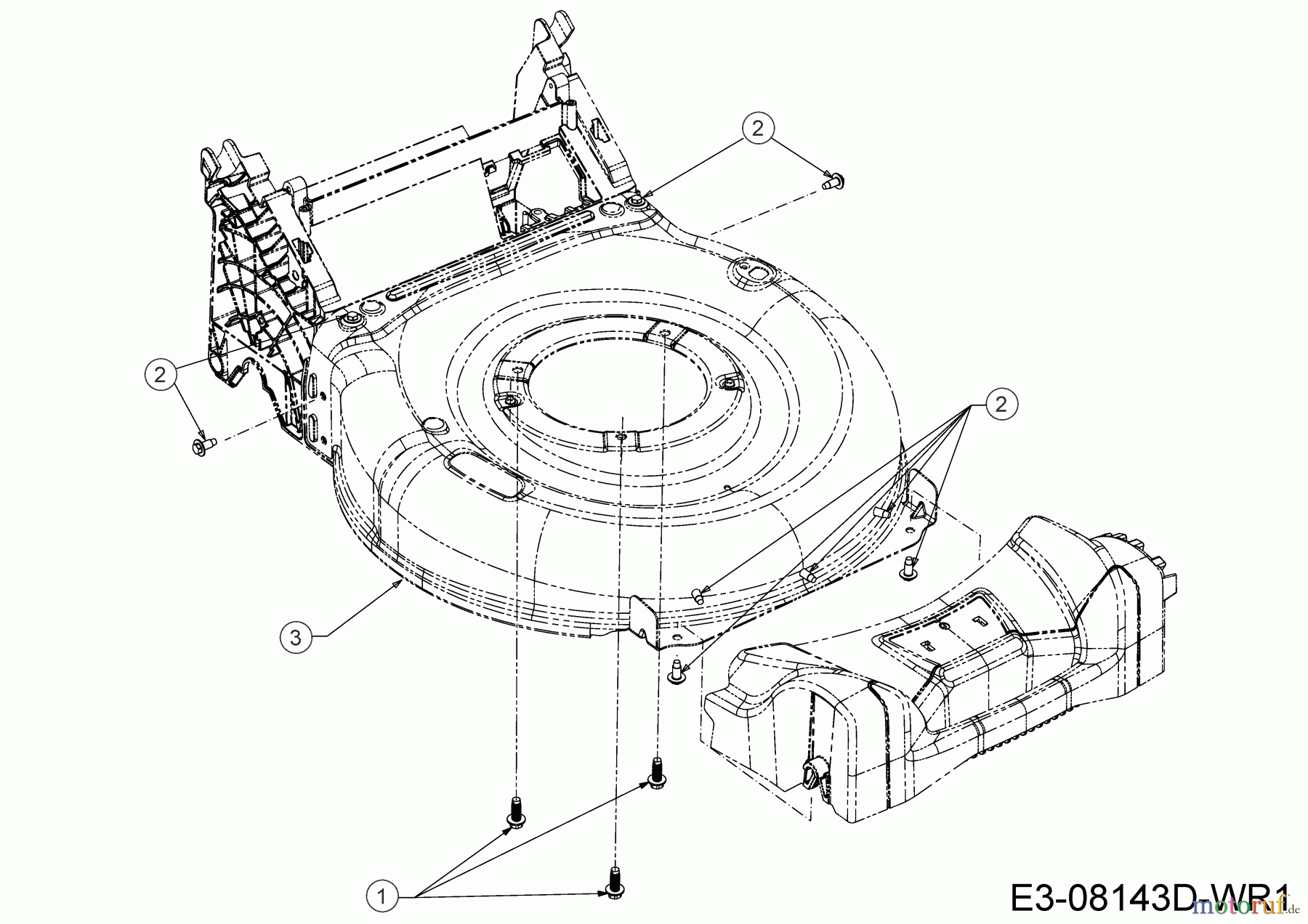  Wolf-Garten Motormäher A 4600 11C-TOSC650 (2021) Mähwerksgehäuse