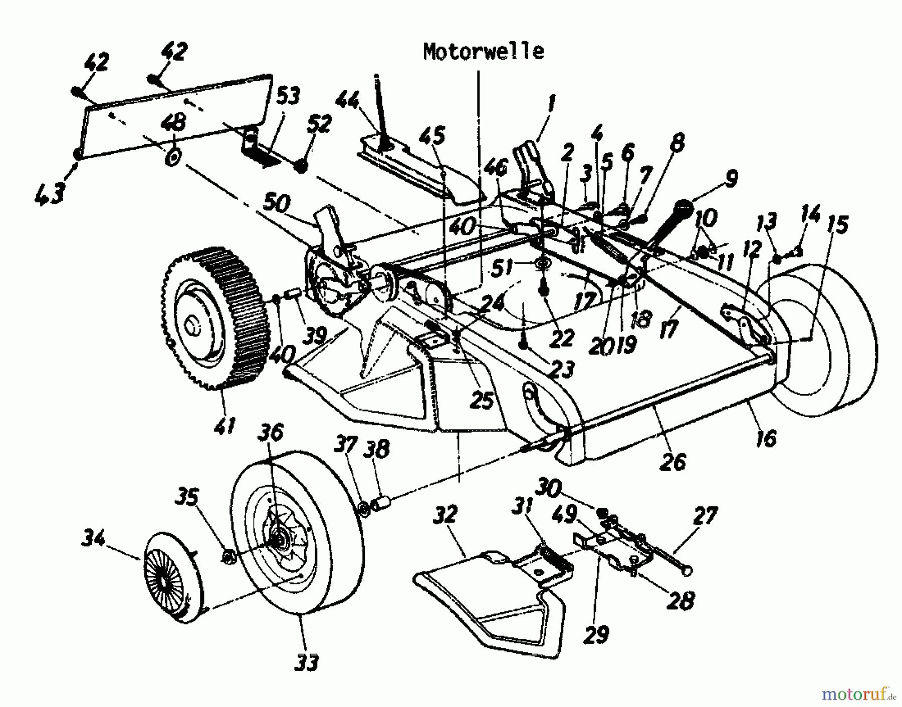  MTD Motormäher mit Antrieb DELUXE 53 S 125-2990  (1985) Grundgerät