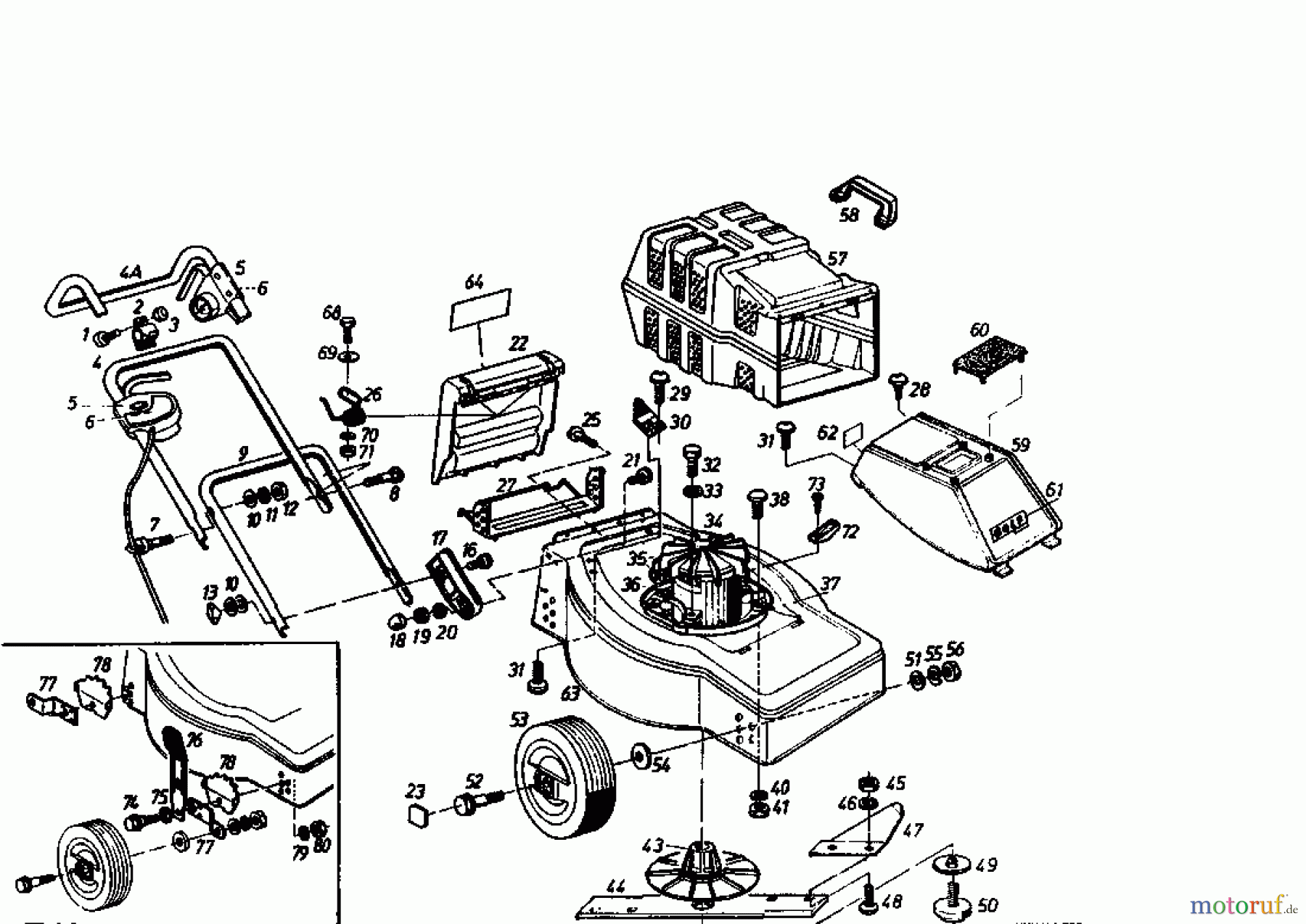  Golf Elektromäher Golf HE 02881.04  (1985) Grundgerät