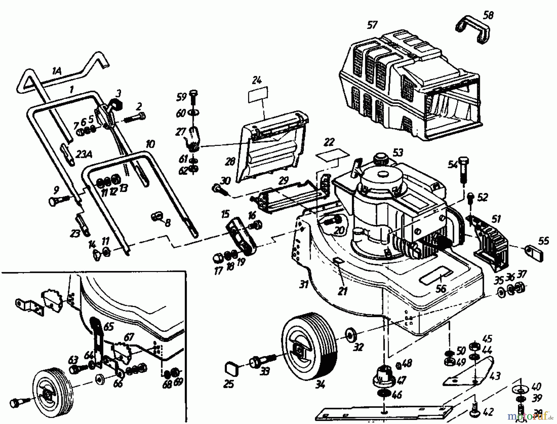  Golf Elektromäher Golf HE 02881.04  (1985) Grundgerät