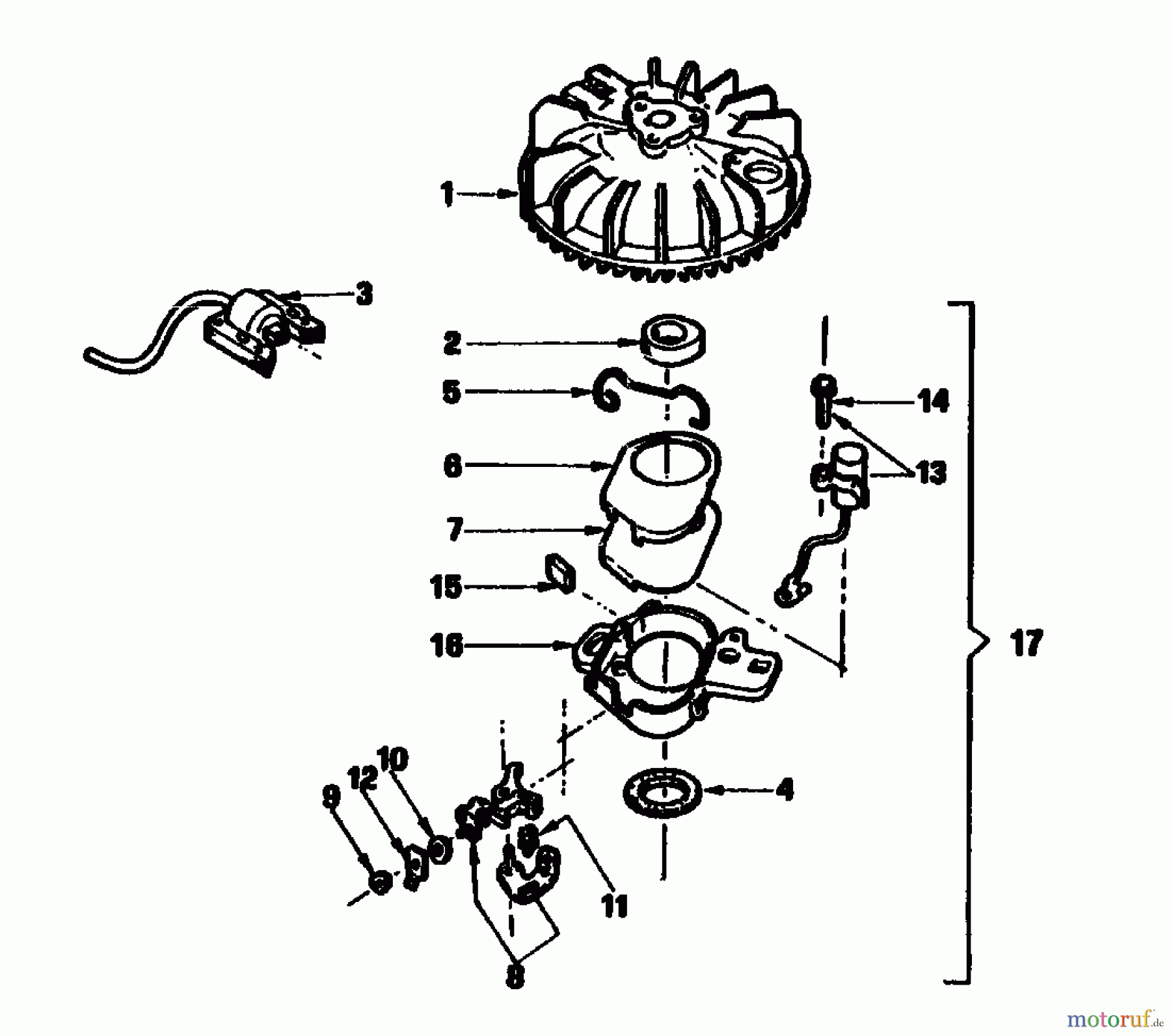  Gutbrod Motormäher mit Antrieb HB 46 R 02877.01  (1985) Schwungrad