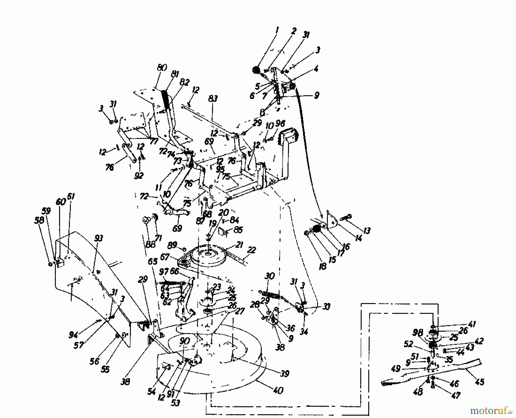  Gutbrod Rasentraktoren 810 HEBS 02635.06  (1985) Mähwerk 26