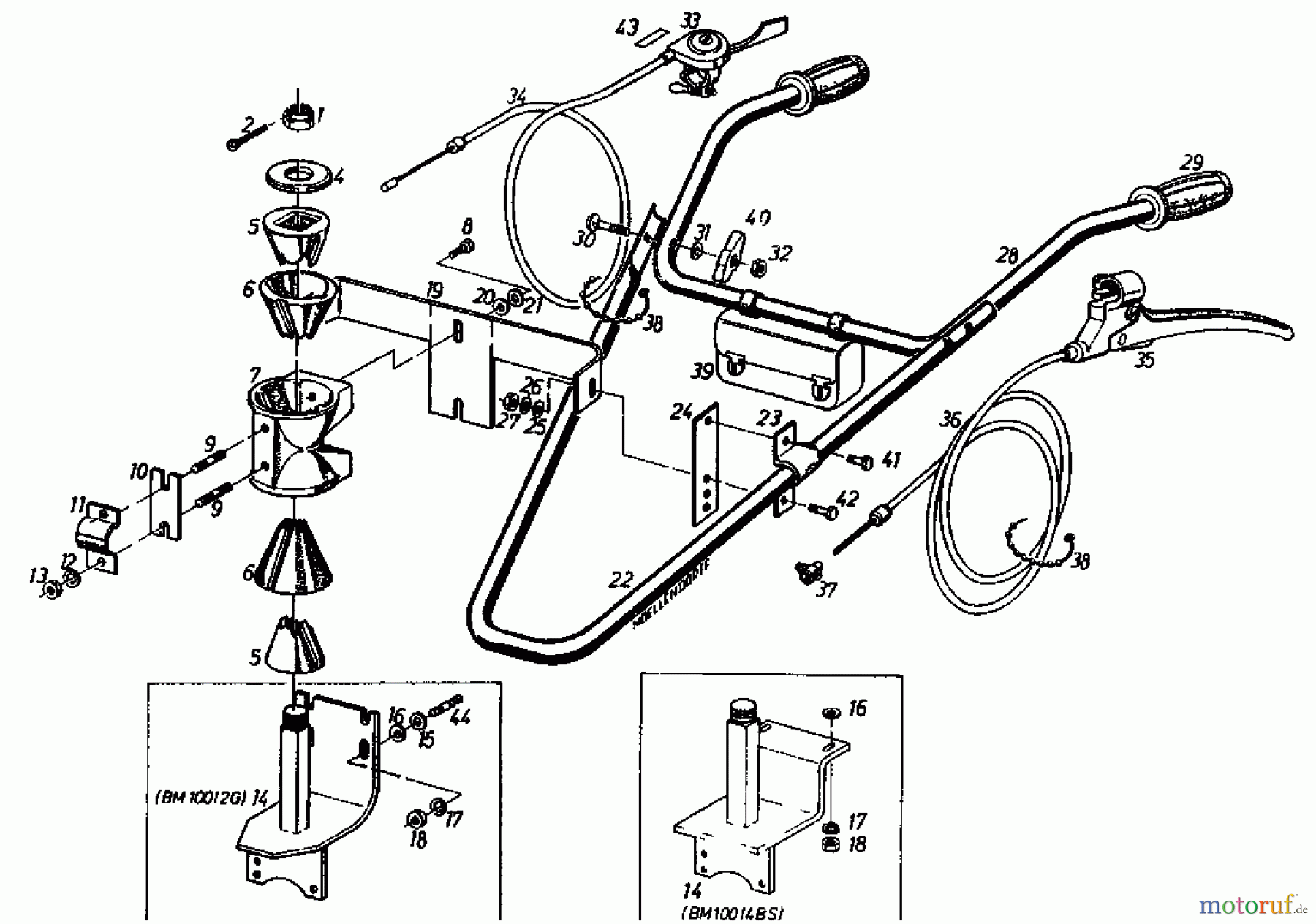  Gutbrod Balkenmäher BM 100 4/BS 07507.01  (1985) Holm