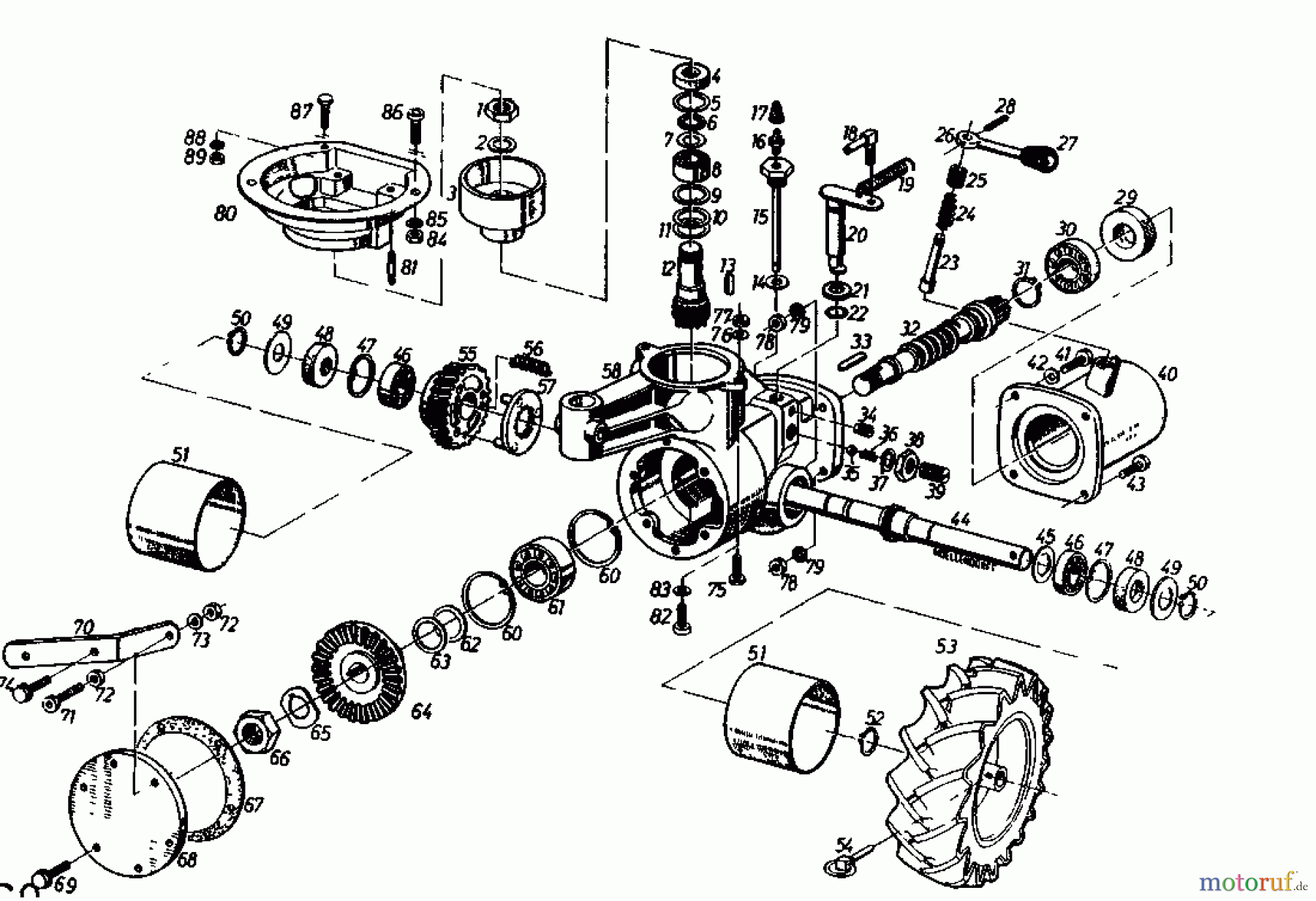  Gutbrod Balkenmäher BM 100-2/G 07507.02  (1985) Getriebe