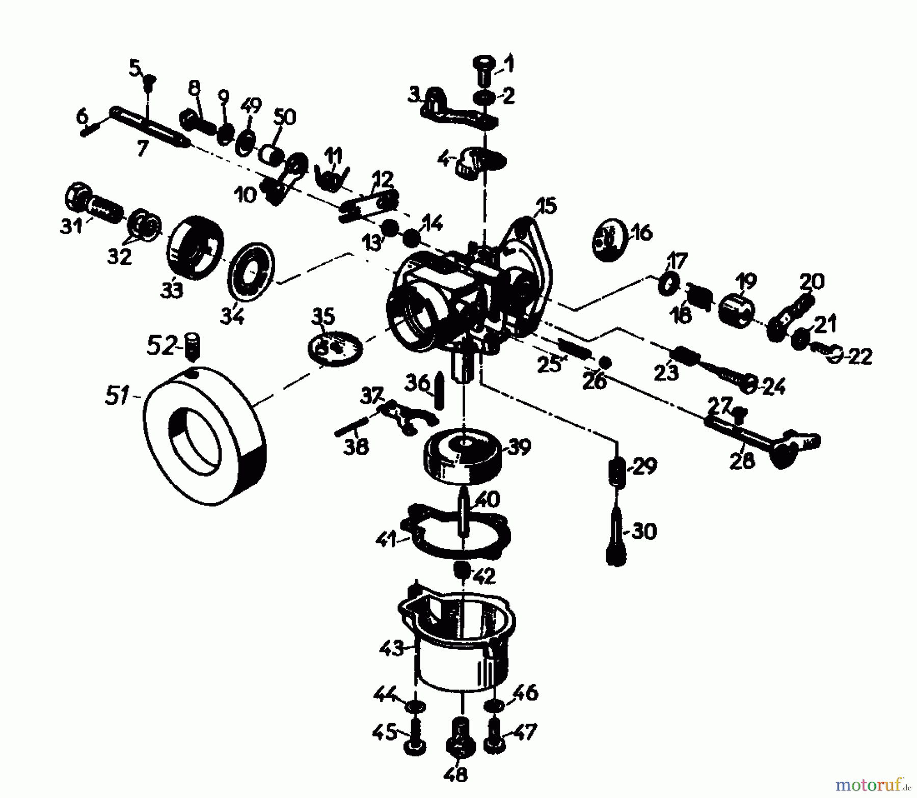  Gutbrod Balkenmäher BM 100 4/BS 07507.01  (1985) Vergaser