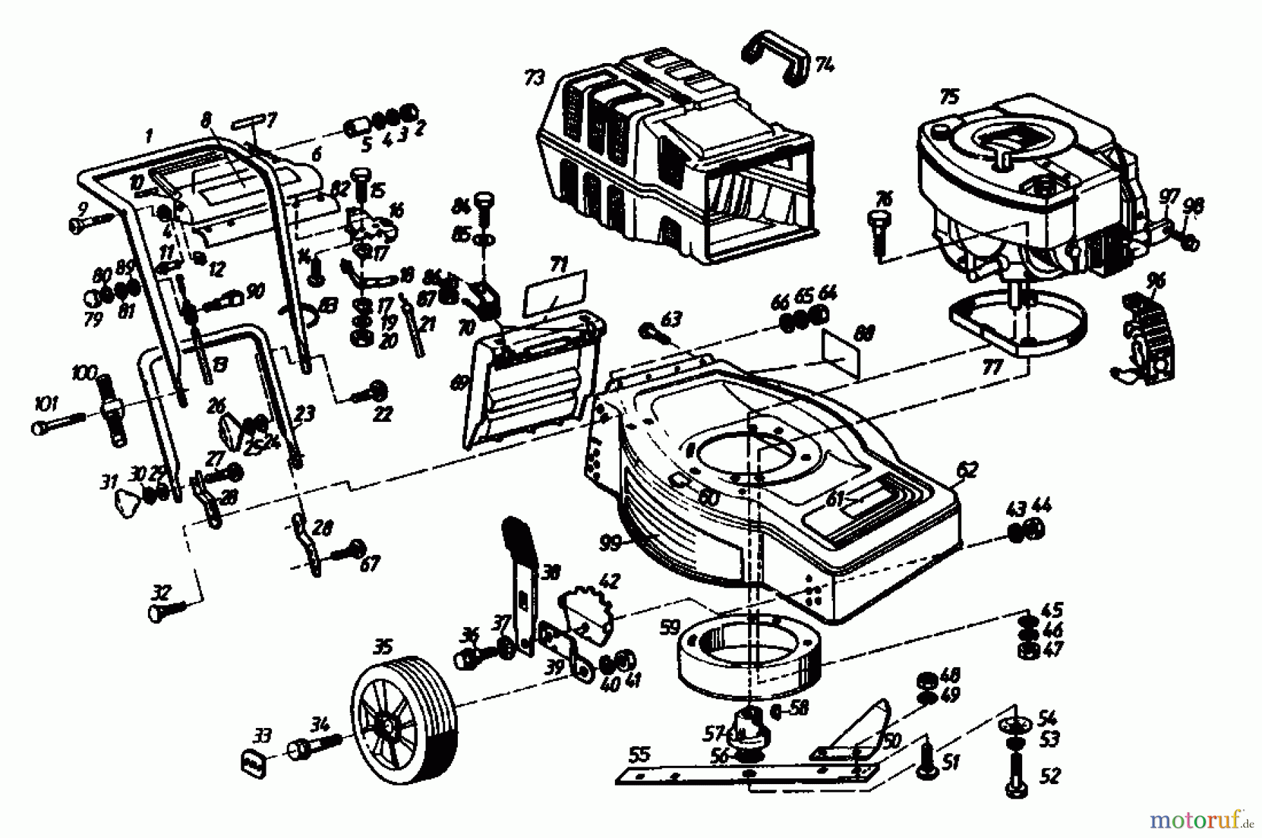  Golf Motormäher mit Antrieb 245 HR 4 02647.05  (1986) Grundgerät