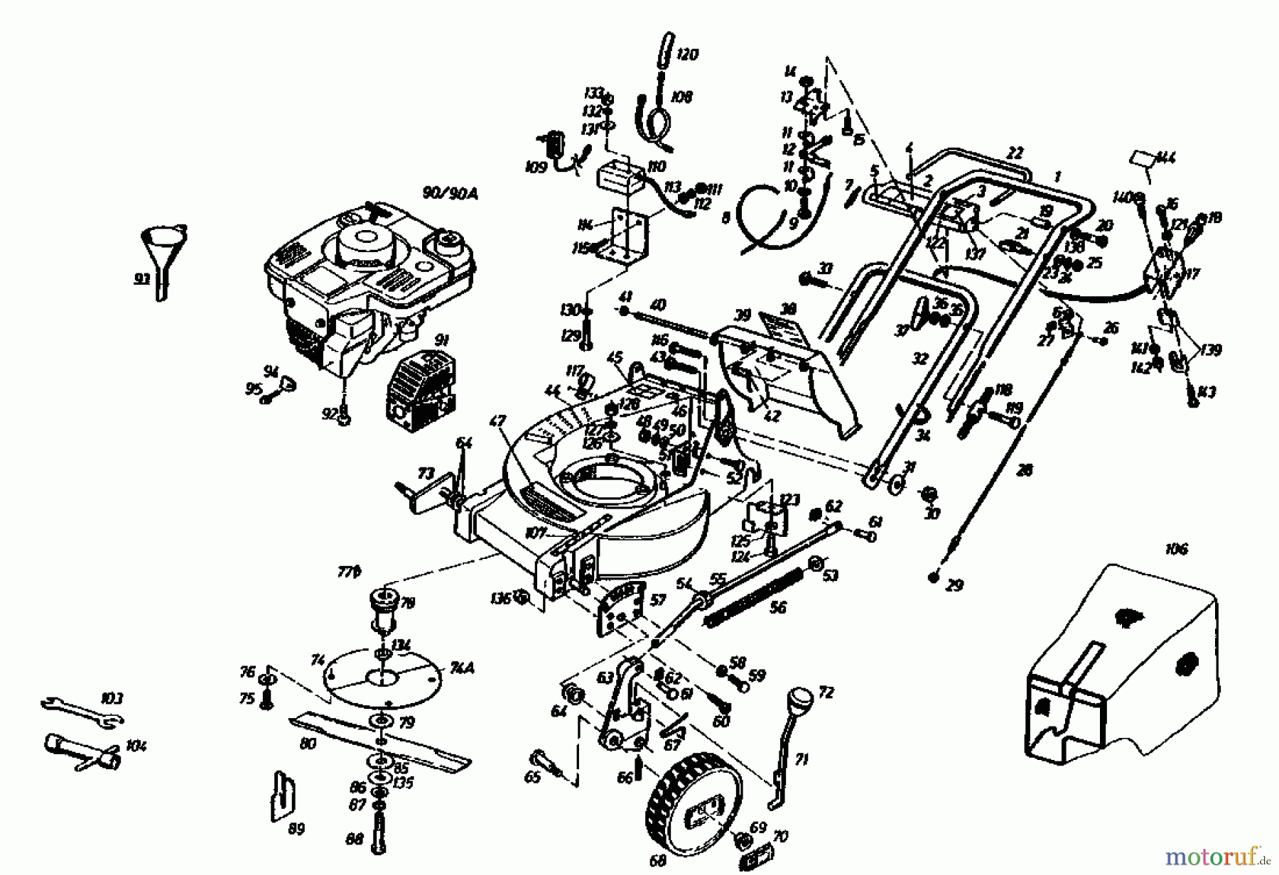  Gutbrod Motormäher mit Antrieb HB 55 REL 02882.06  (1987) Grundgerät
