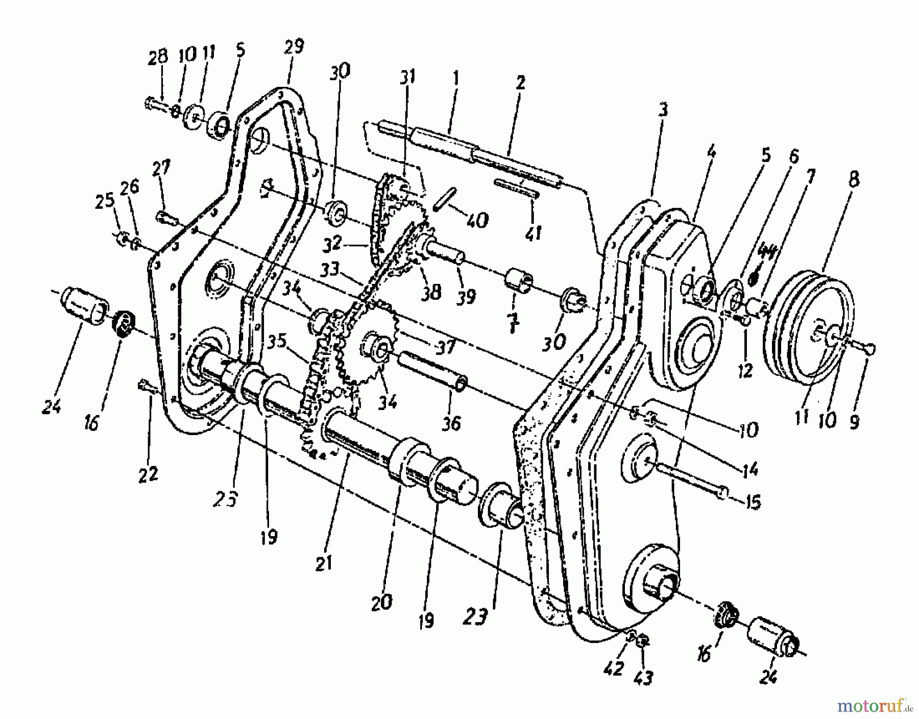  MTD Motorhacken DELUXE LD 218-3860  (1988) Kettenkasten