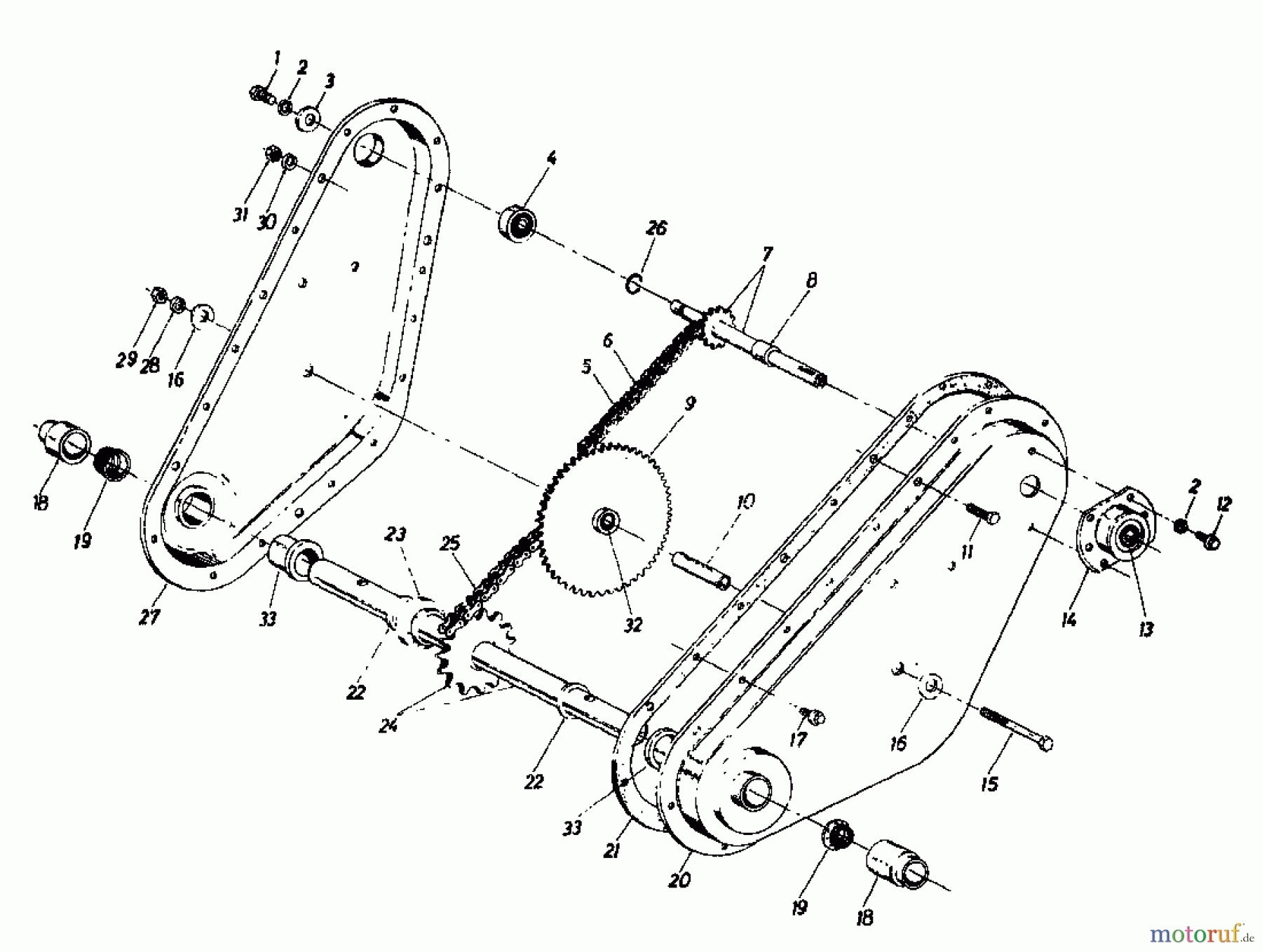  MTD Motorhacken GARTENTILLER  5 218-3200  (1988) Kettenkasten