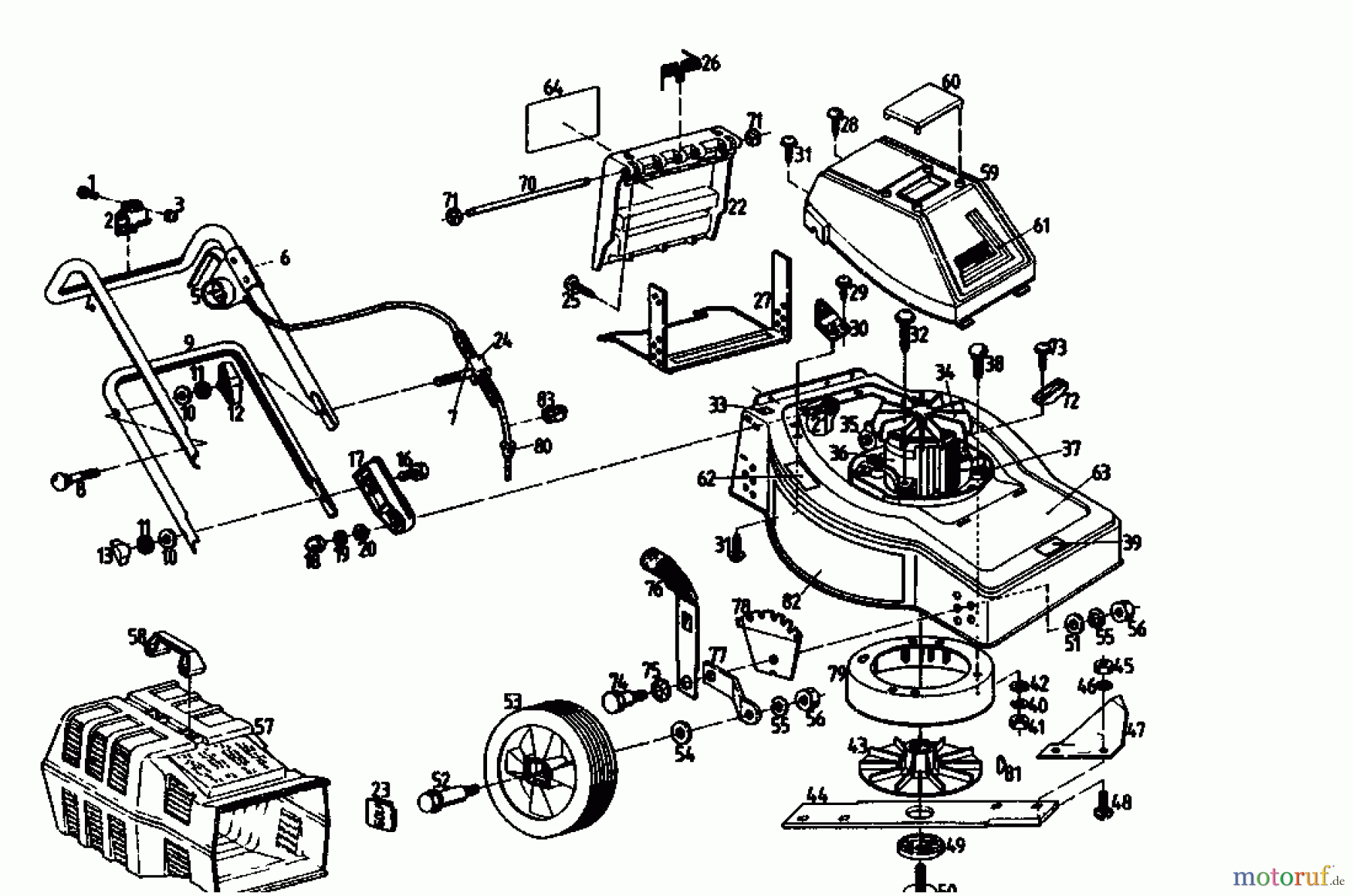  Golf Elektromäher 345 HLES 02841.03  (1988) Grundgerät