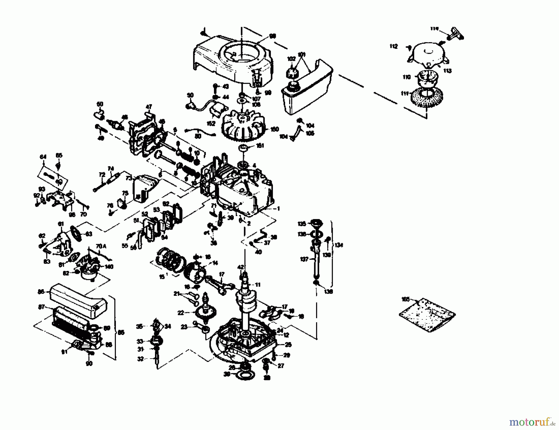  Gutbrod Motormäher mit Antrieb HB 47 R 02847.01  (1988) Kurbelgehäuse, Zylinder