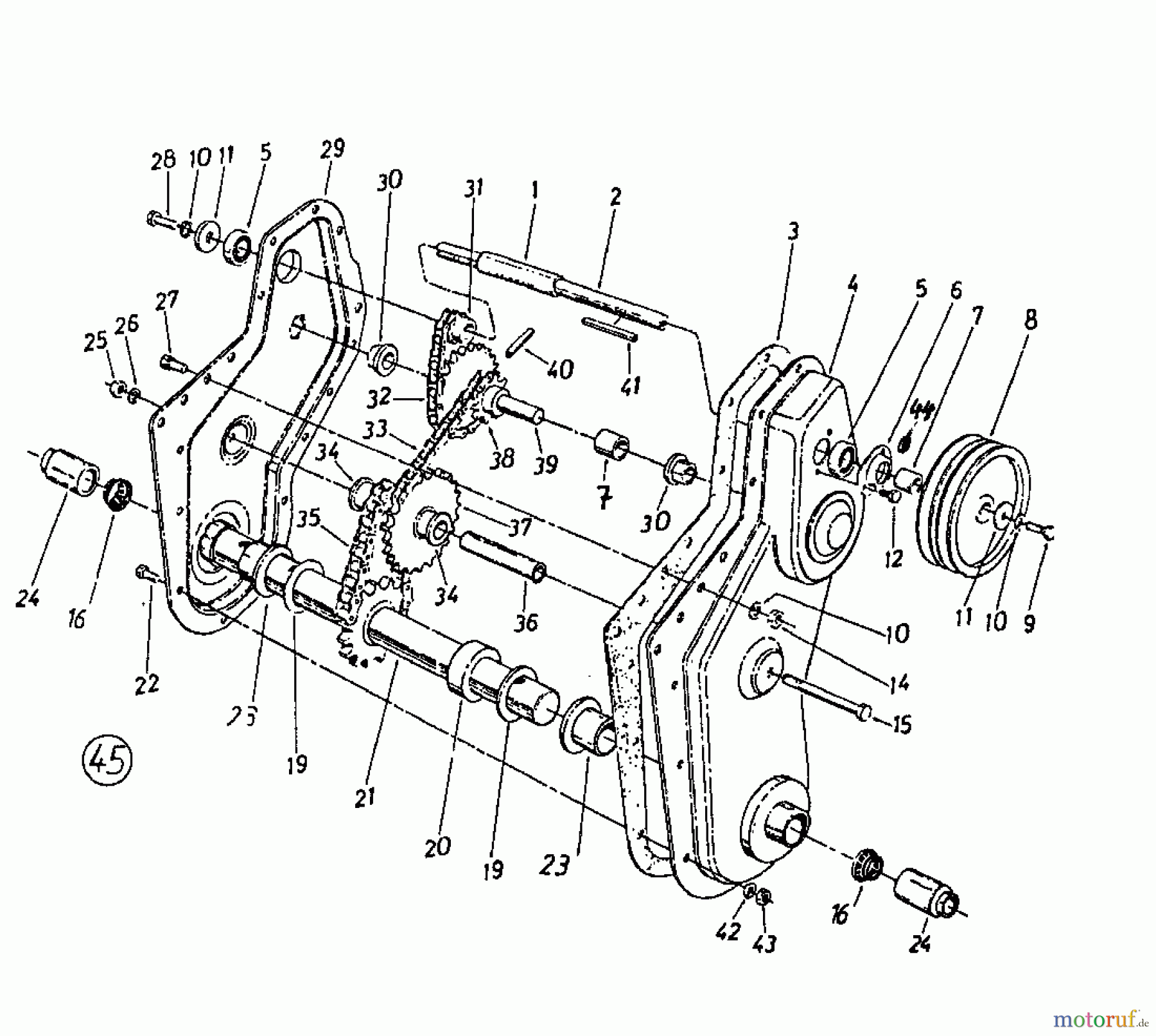 MTD Motorhacken DELUXE LD 219-3860  (1989) Kettenkasten