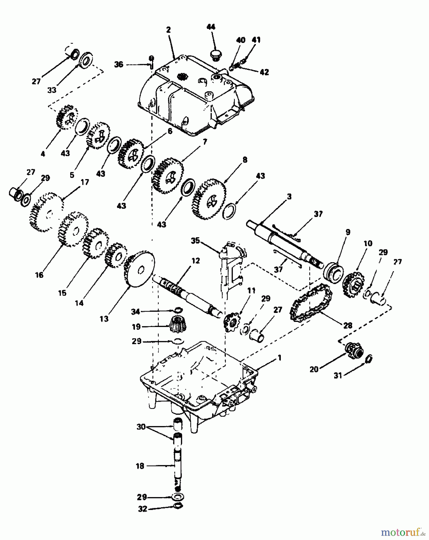  Columbia Rasentraktoren RD 11/660 139-5240  (1989) Getriebe