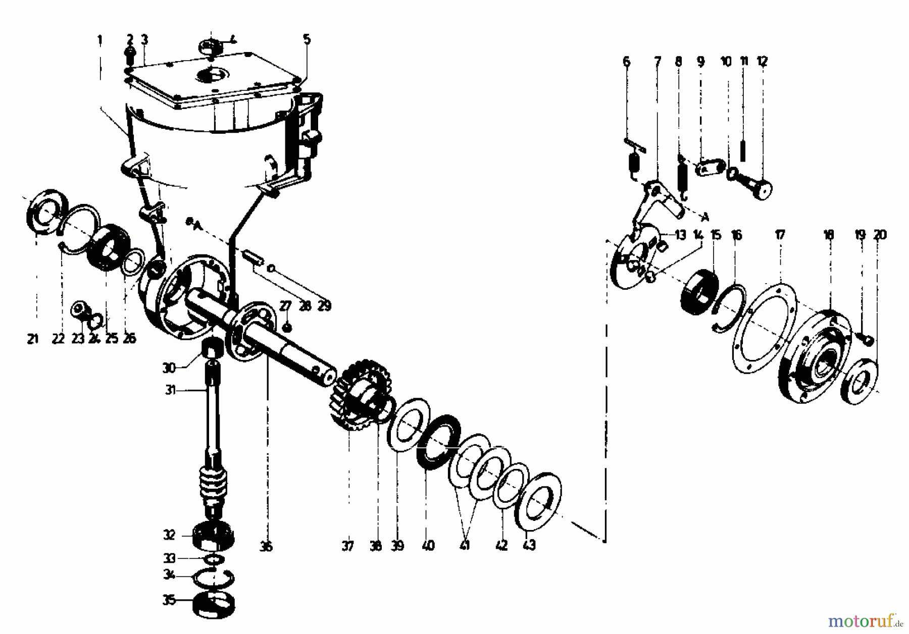  Gutbrod Motorhacken MB 65-35 07516.01  (1988) Getriebe
