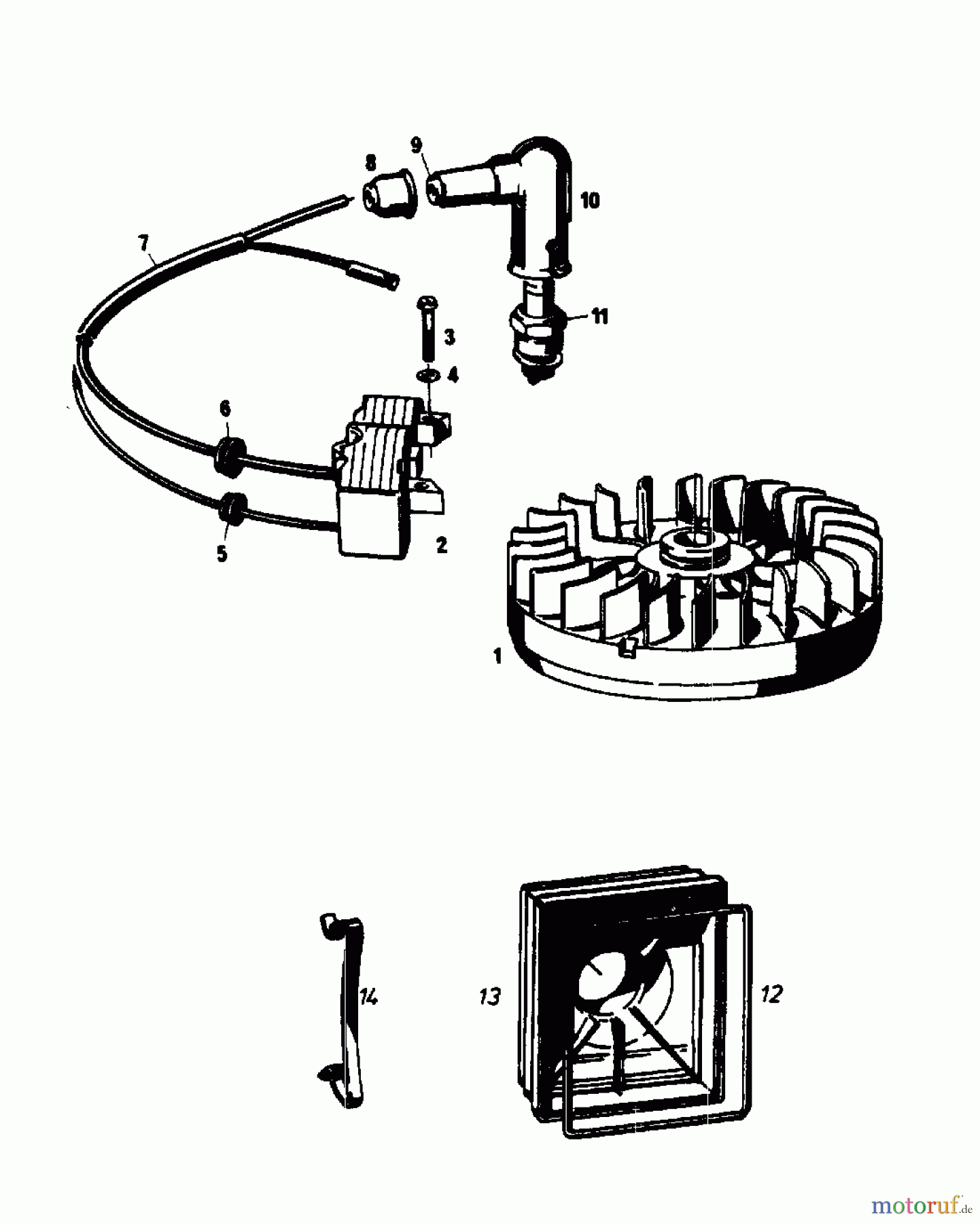  Gutbrod Motormäher mit Antrieb SB 51 R 02608.04  (1988) Schwungrad