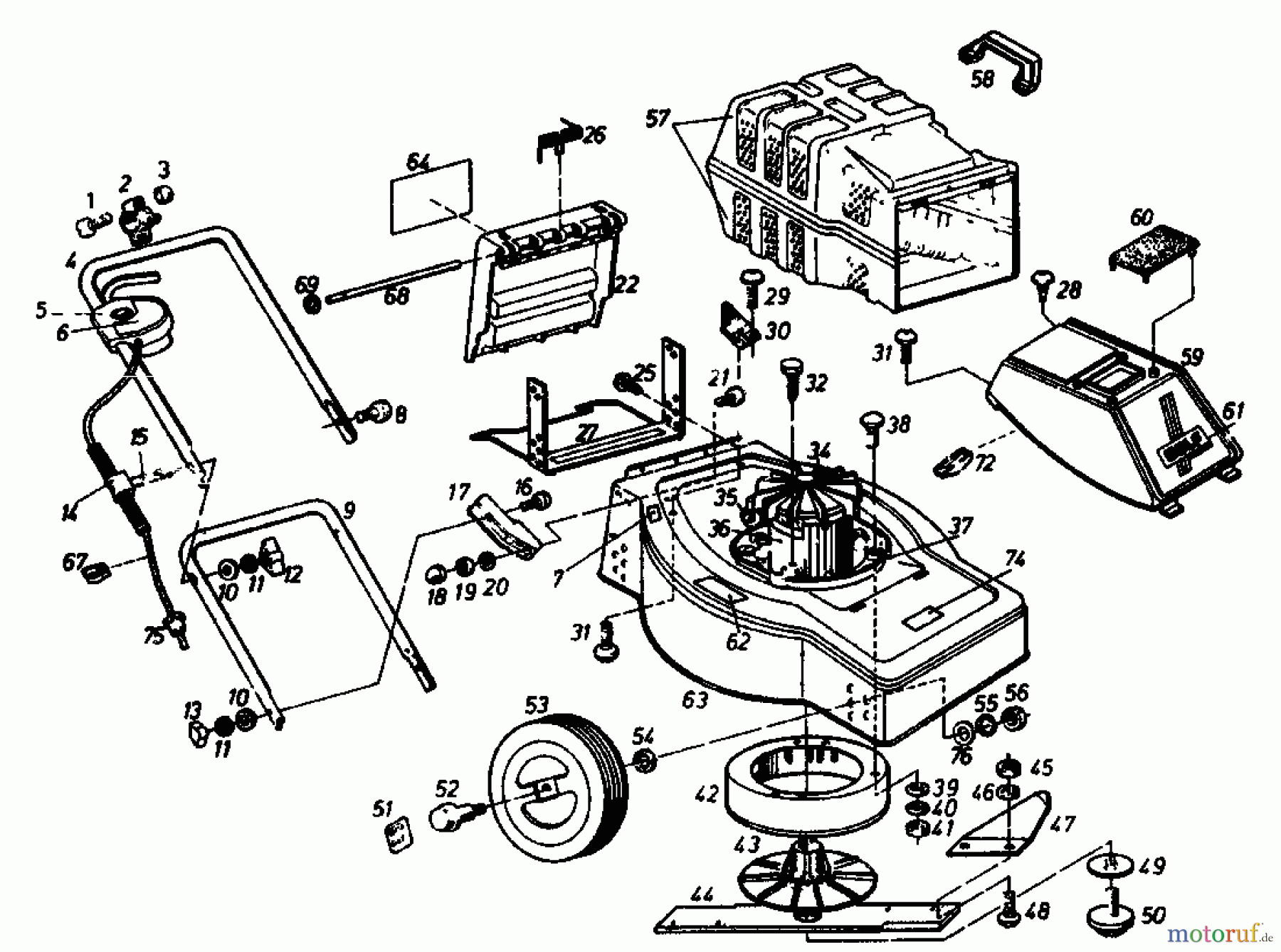  Golf Elektromäher 345 HE 02841.01  (1989) Grundgerät