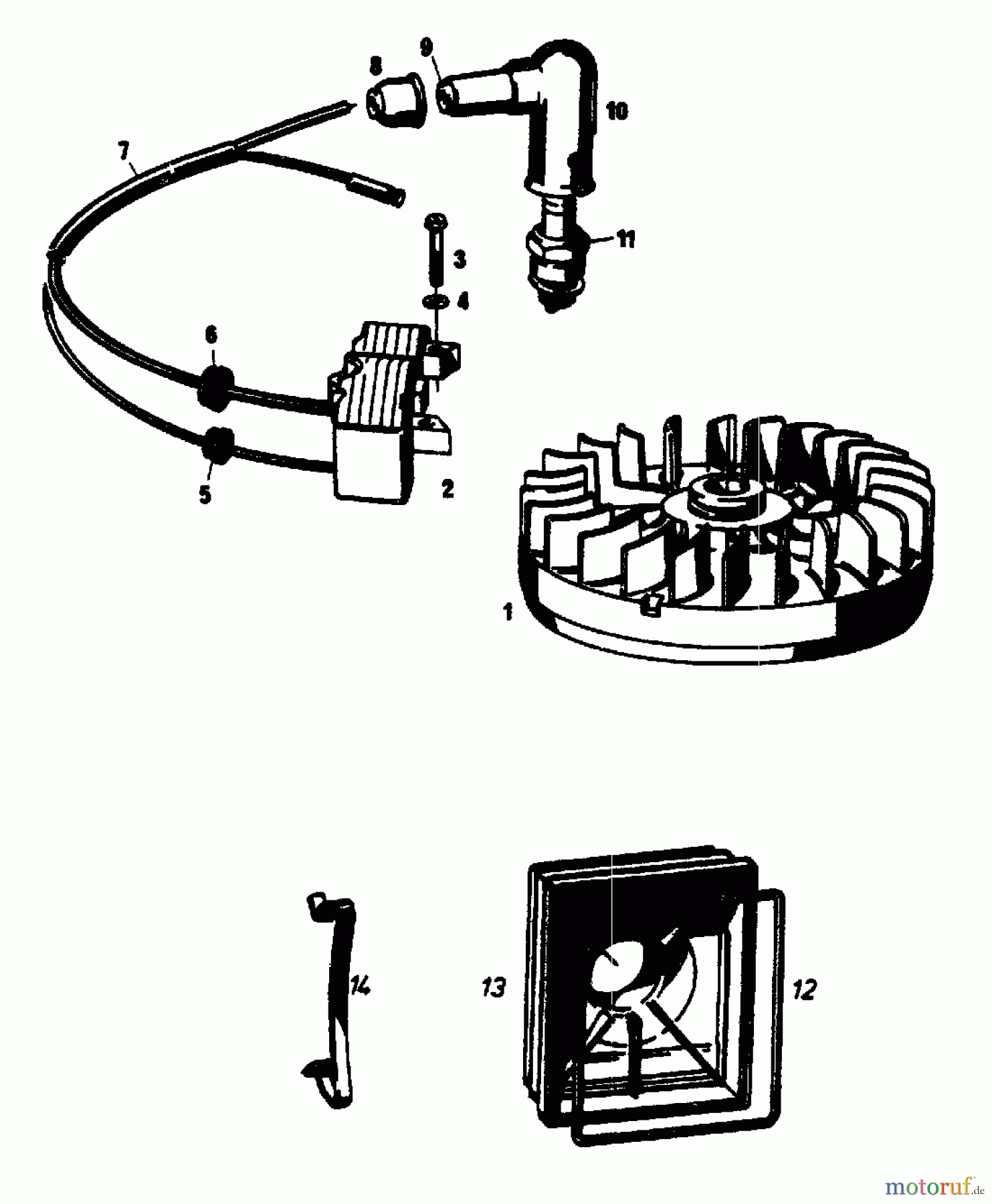  Gutbrod Motormäher mit Antrieb SB 51 R 02608.04  (1989) Schwungrad