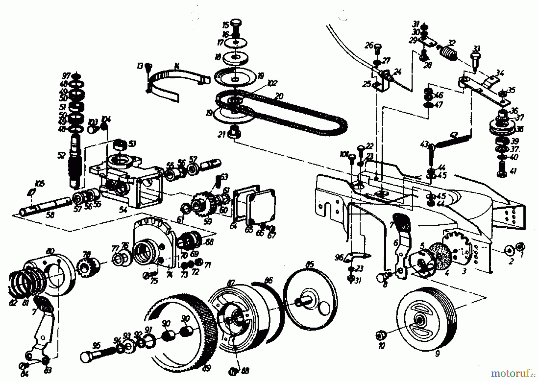  Gutbrod Motormäher mit Antrieb SB 51 R 02608.04  (1989) Grundgerät