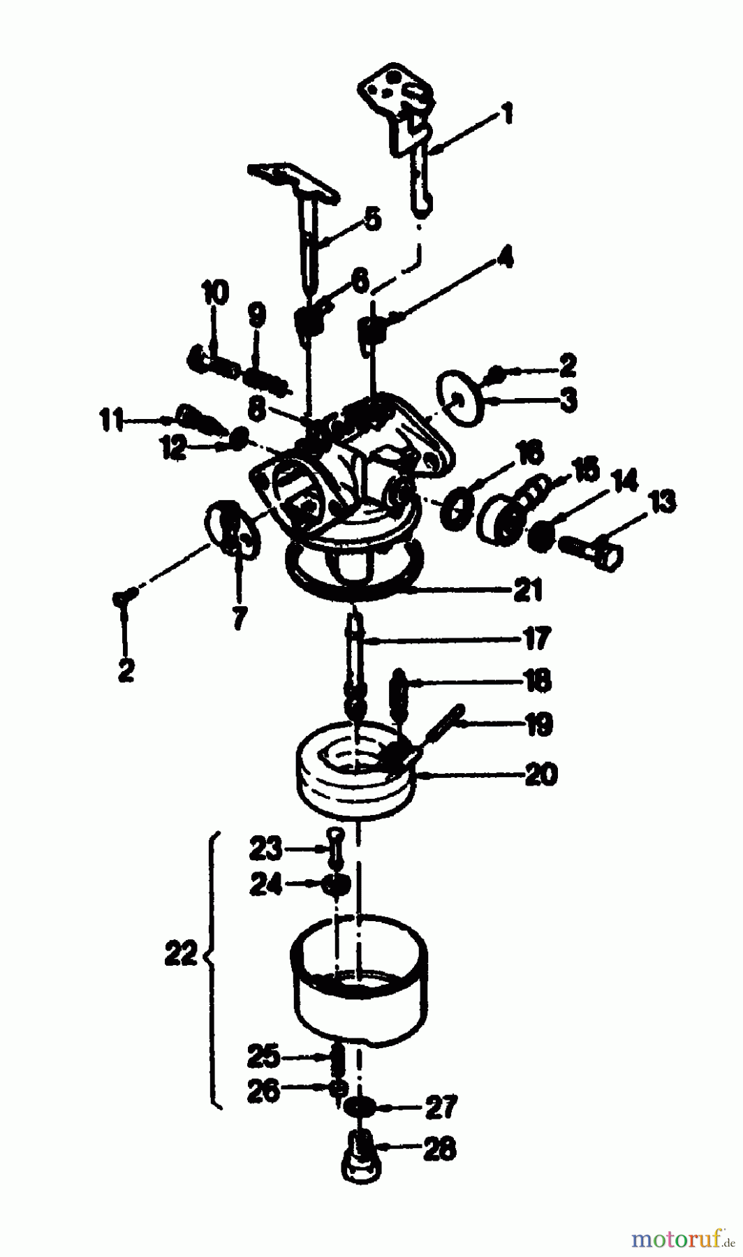  Gutbrod Motormäher mit Antrieb HB 47 R 02847.08  (1989) Vergaser