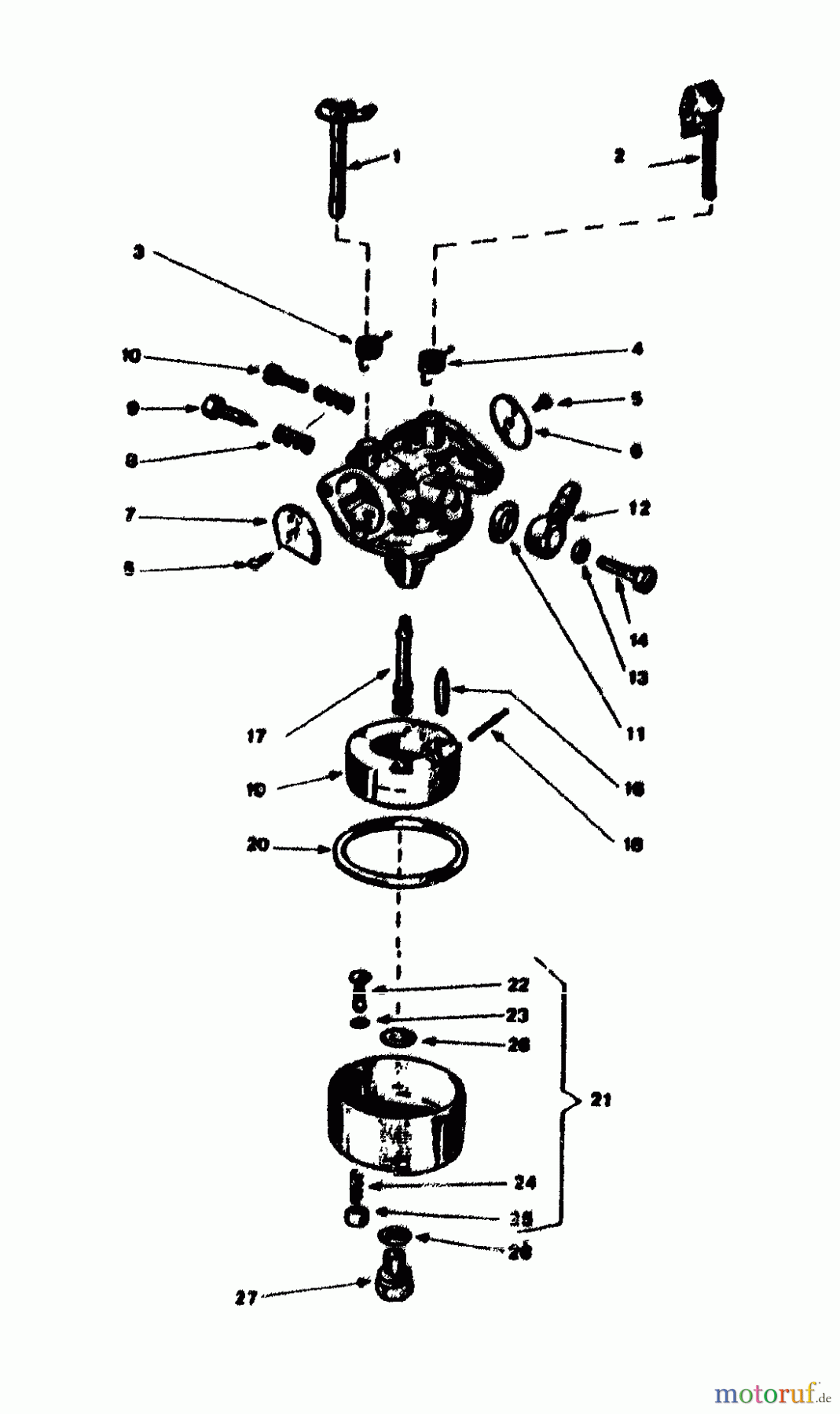  Gutbrod Motormäher mit Antrieb HB 47 R 02847.08  (1989) Vergaser