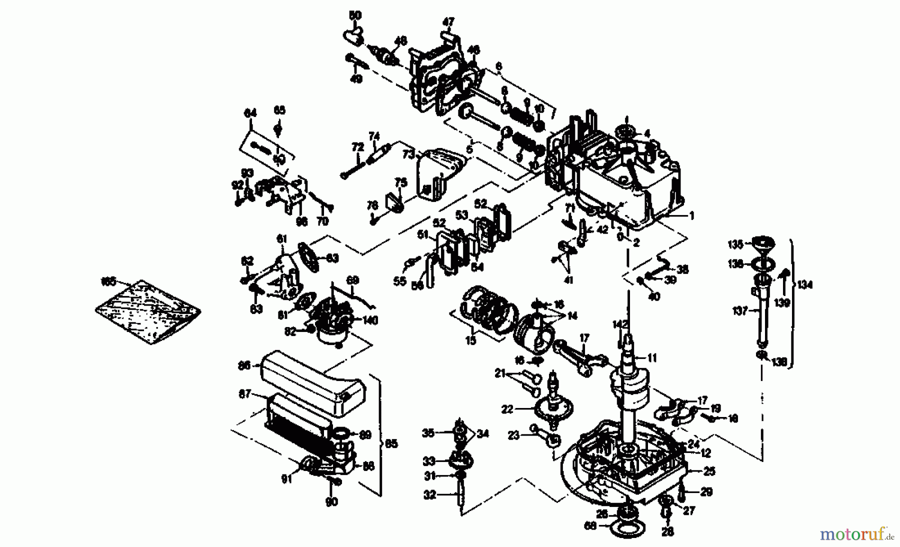  Gutbrod Motormäher mit Antrieb HB 47 R 02847.08  (1989) Kurbelgehäuse, Zylinder