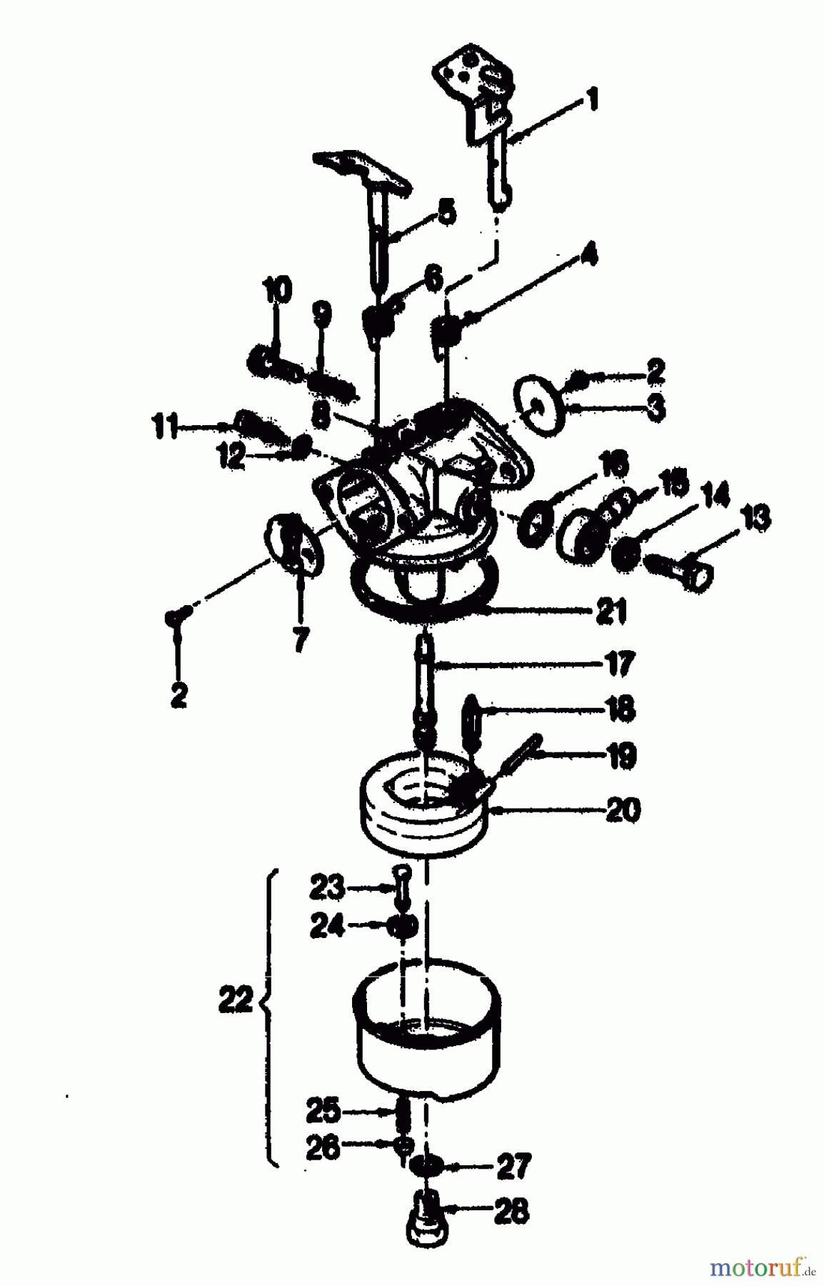  Gutbrod Motormäher mit Antrieb HB 47 R 02847.01  (1989) Vergaser