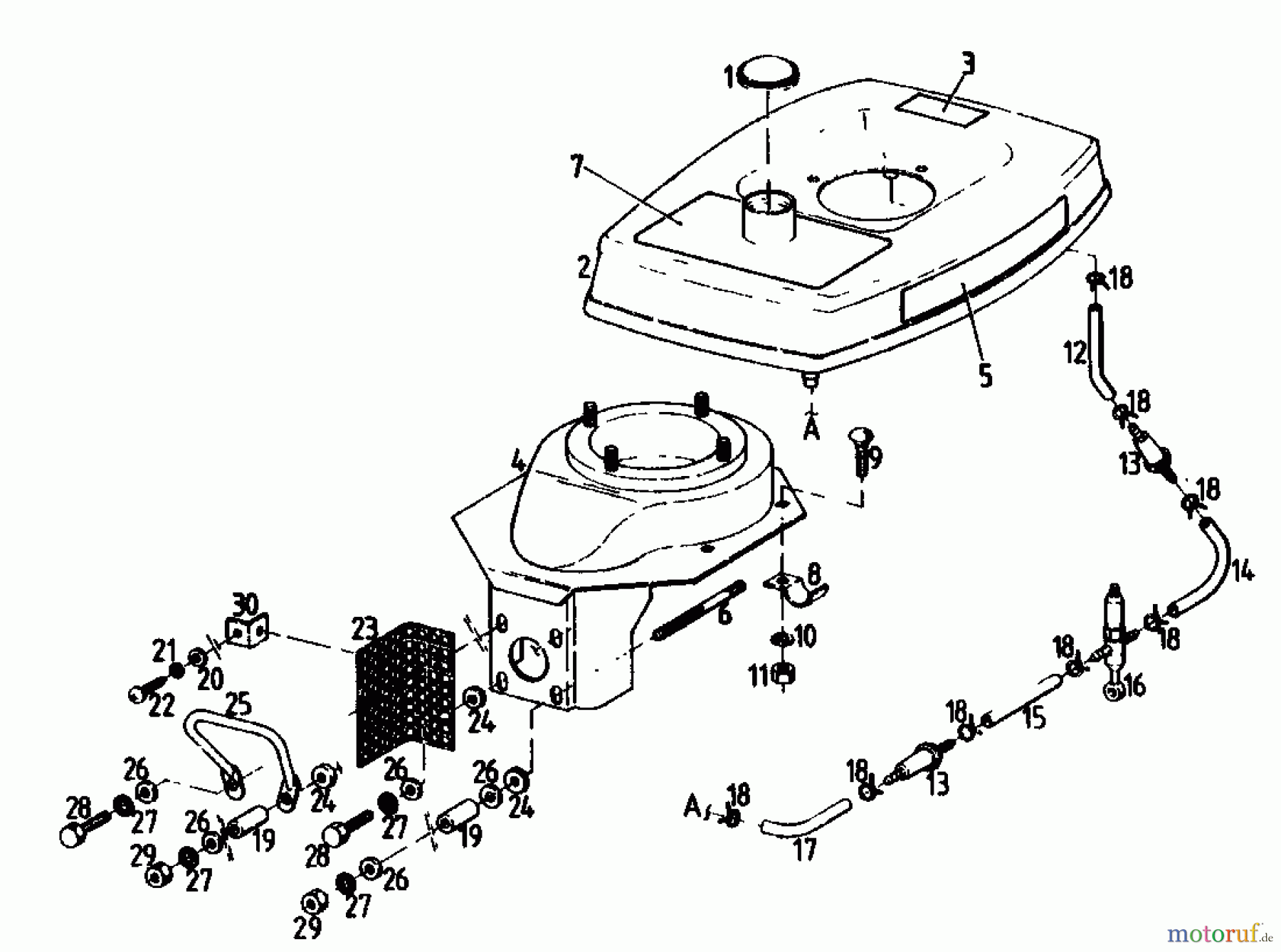  Gutbrod Balkenmäher BM 100-2/G 07507.01  (1989) Tank