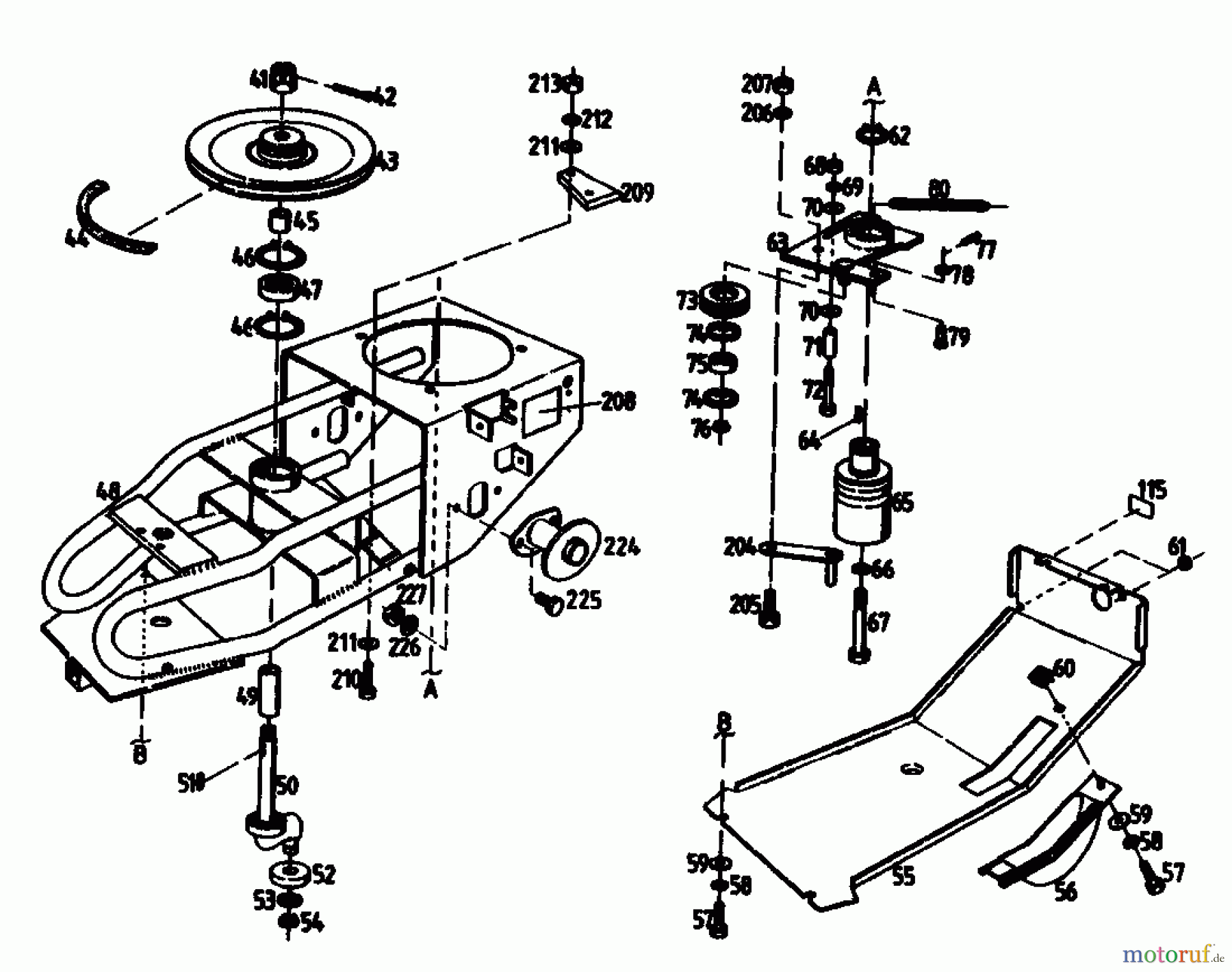  Gutbrod Balkenmäher BM 710 07515.02  (1989) Mähantrieb