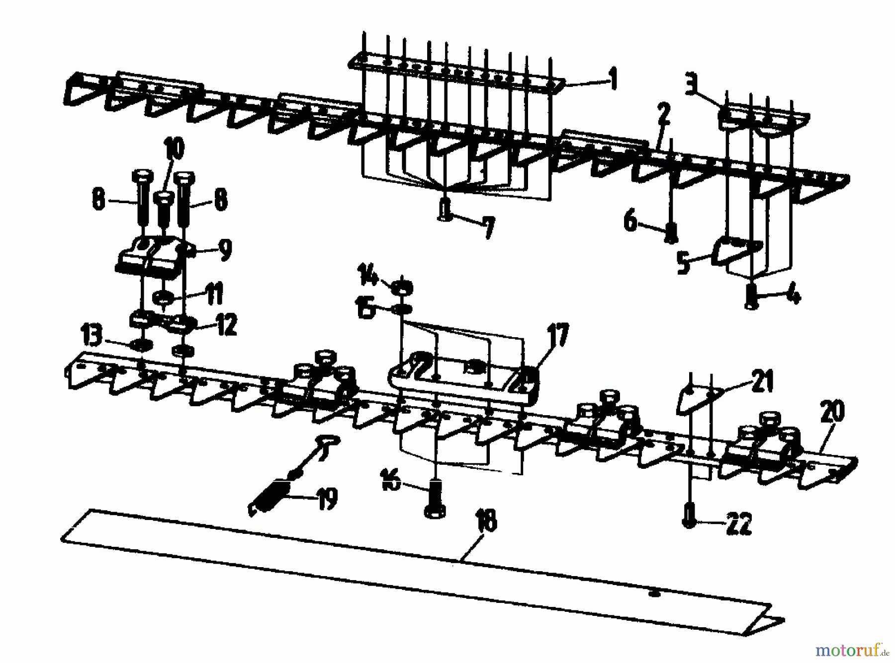  Gutbrod Balkenmäher BM 100-2/G 07507.01  (1989) Mähbalken